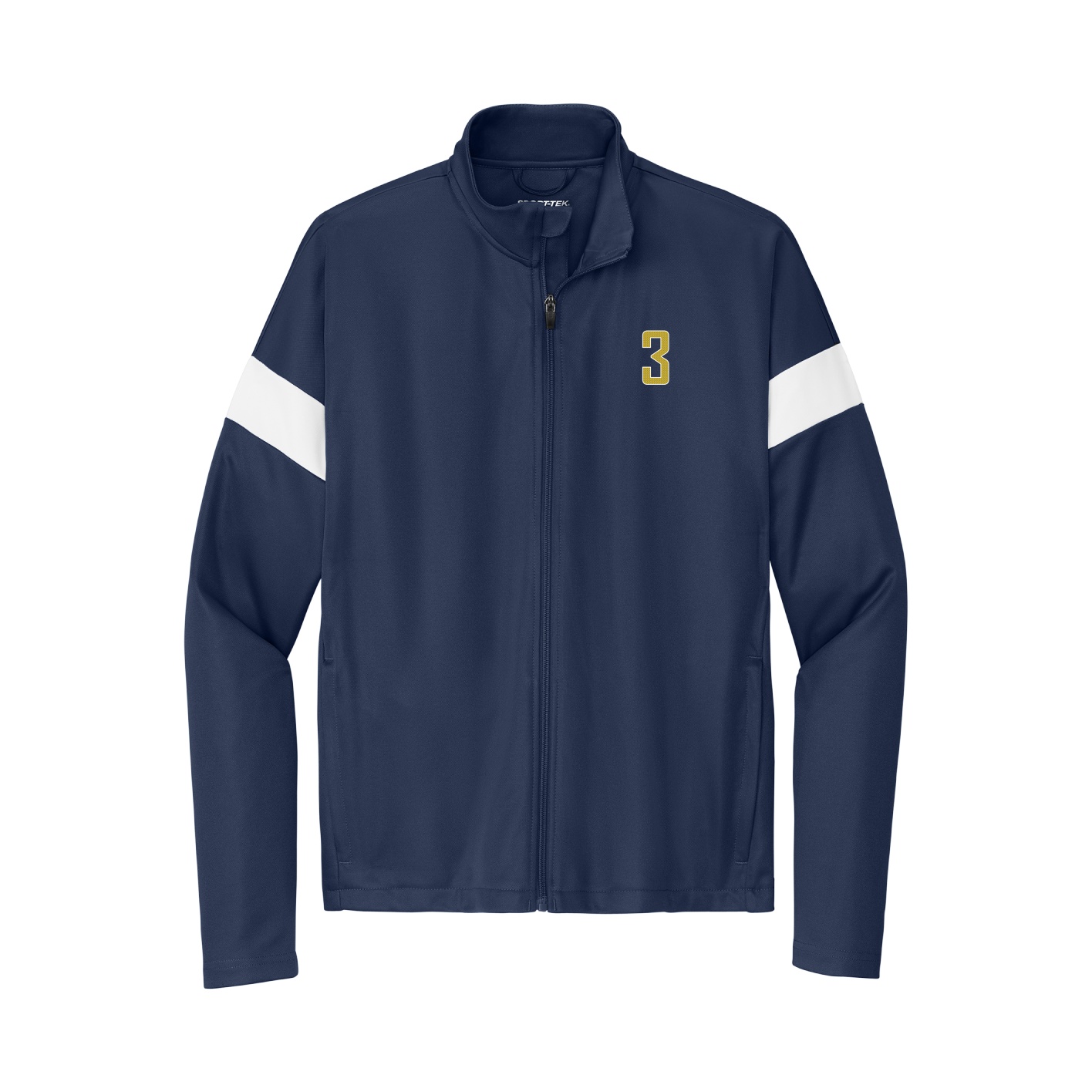 Team Travel Full-Zip Jacket — Front Shirsy in Navy/White