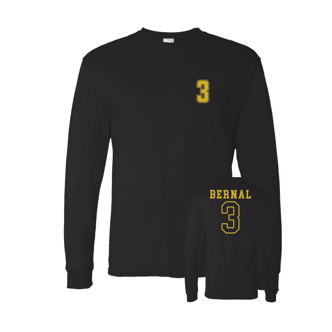 Long Sleeve Tee — Chest Back in Black