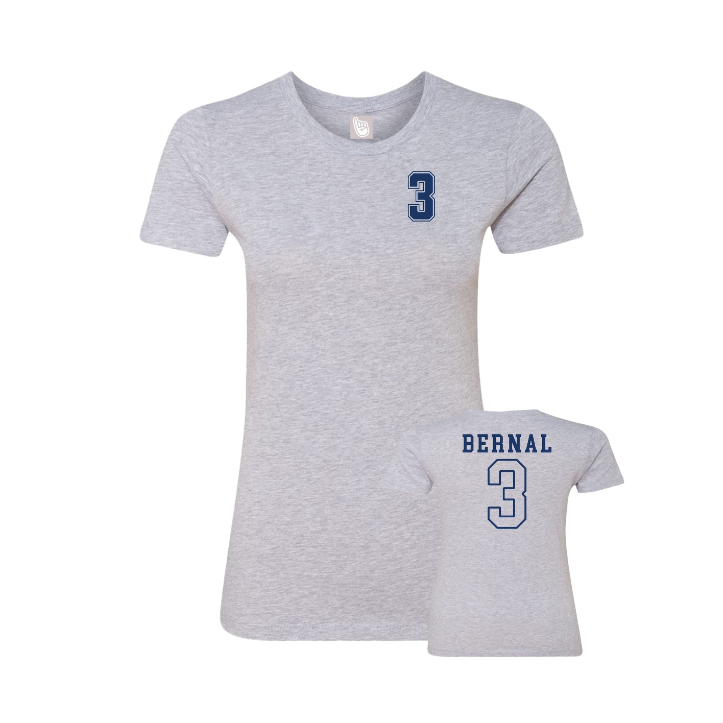 Womens Tee — Chest Back in Grey
