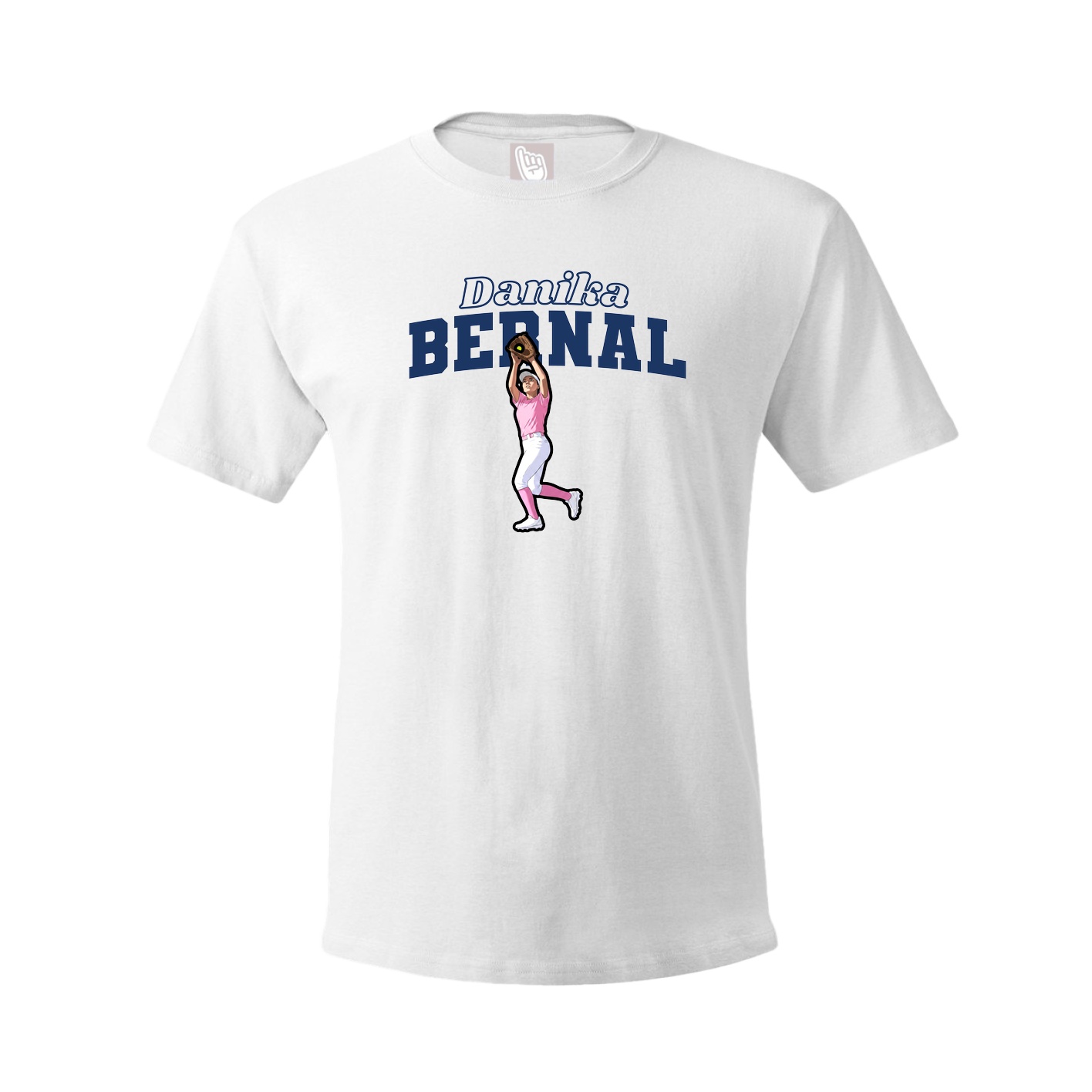 Youth Tee — Name Arch in White