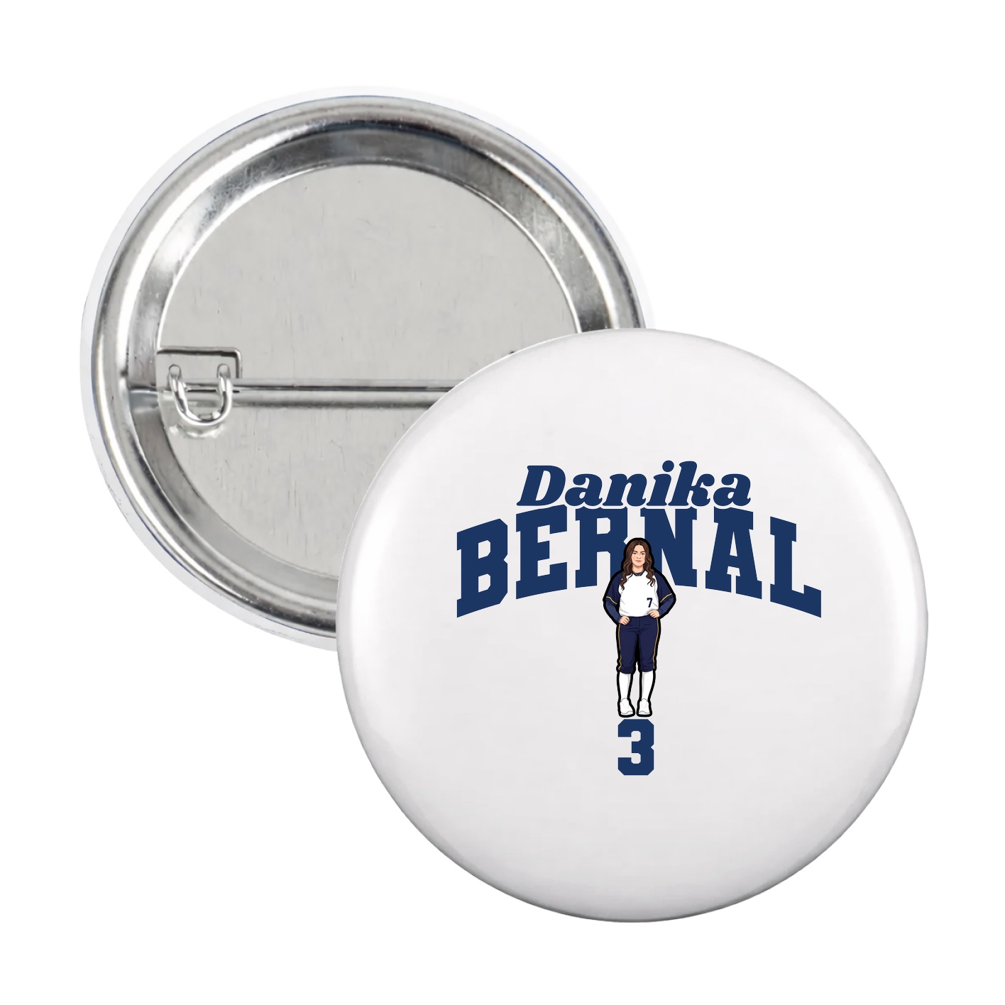 Game Day Button — Signature Arch in White