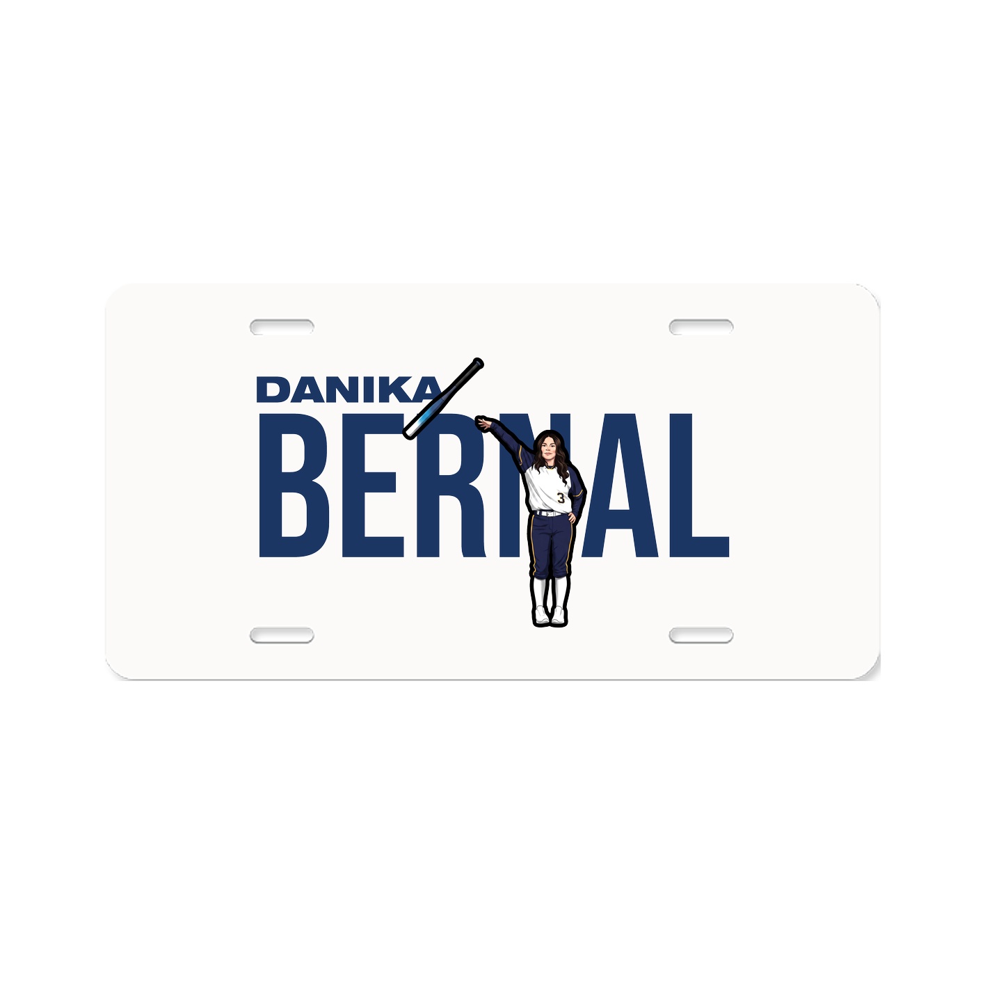 License Plate — Player Name in Classic