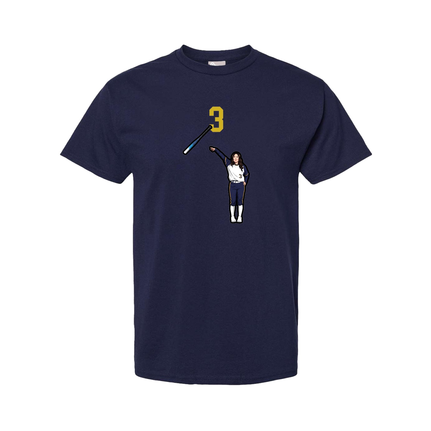 Youth Tee — Number Top in Navy