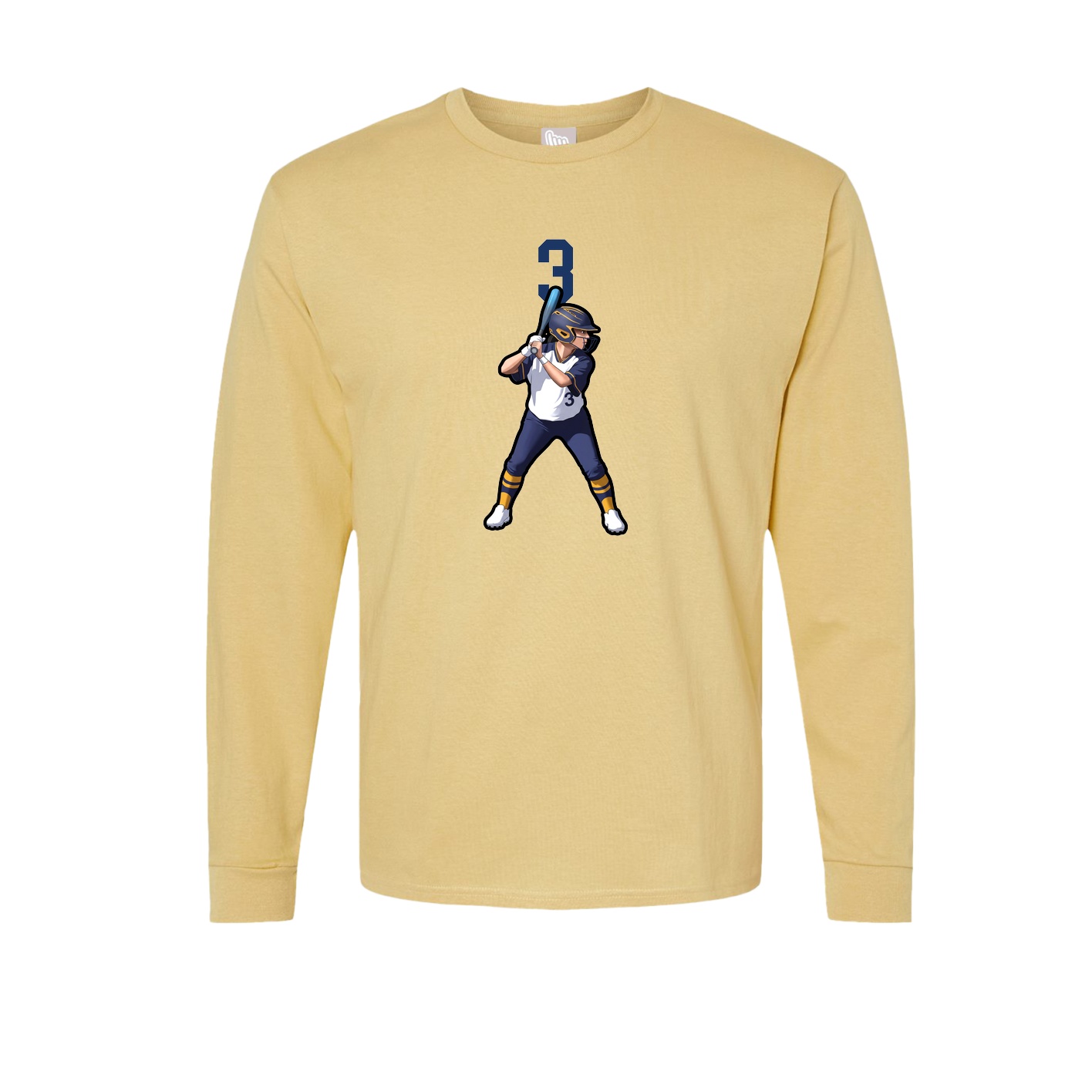 Long Sleeve Tee — Number Top in Vegas Gold