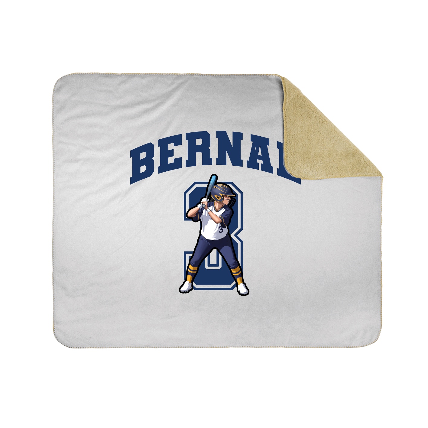 Throw Blanket — Number in White