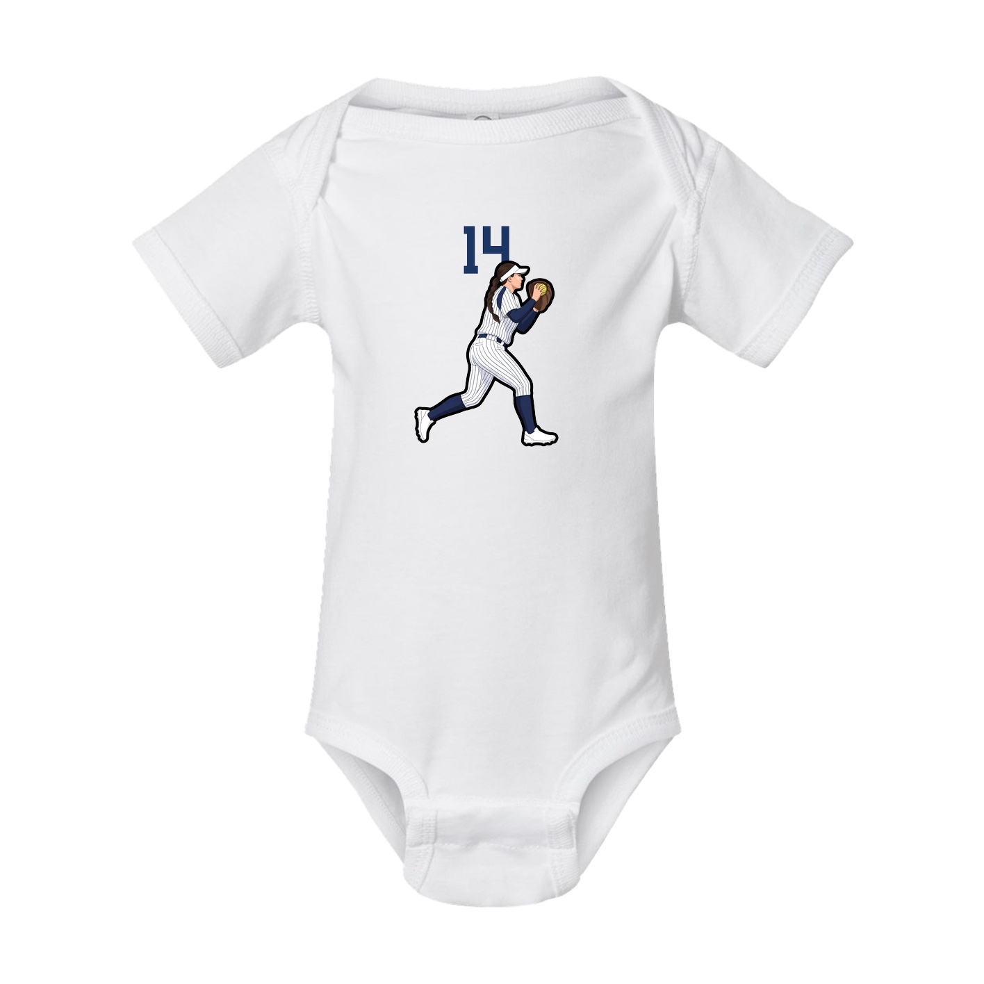 Baby Onesie — Number Top in White