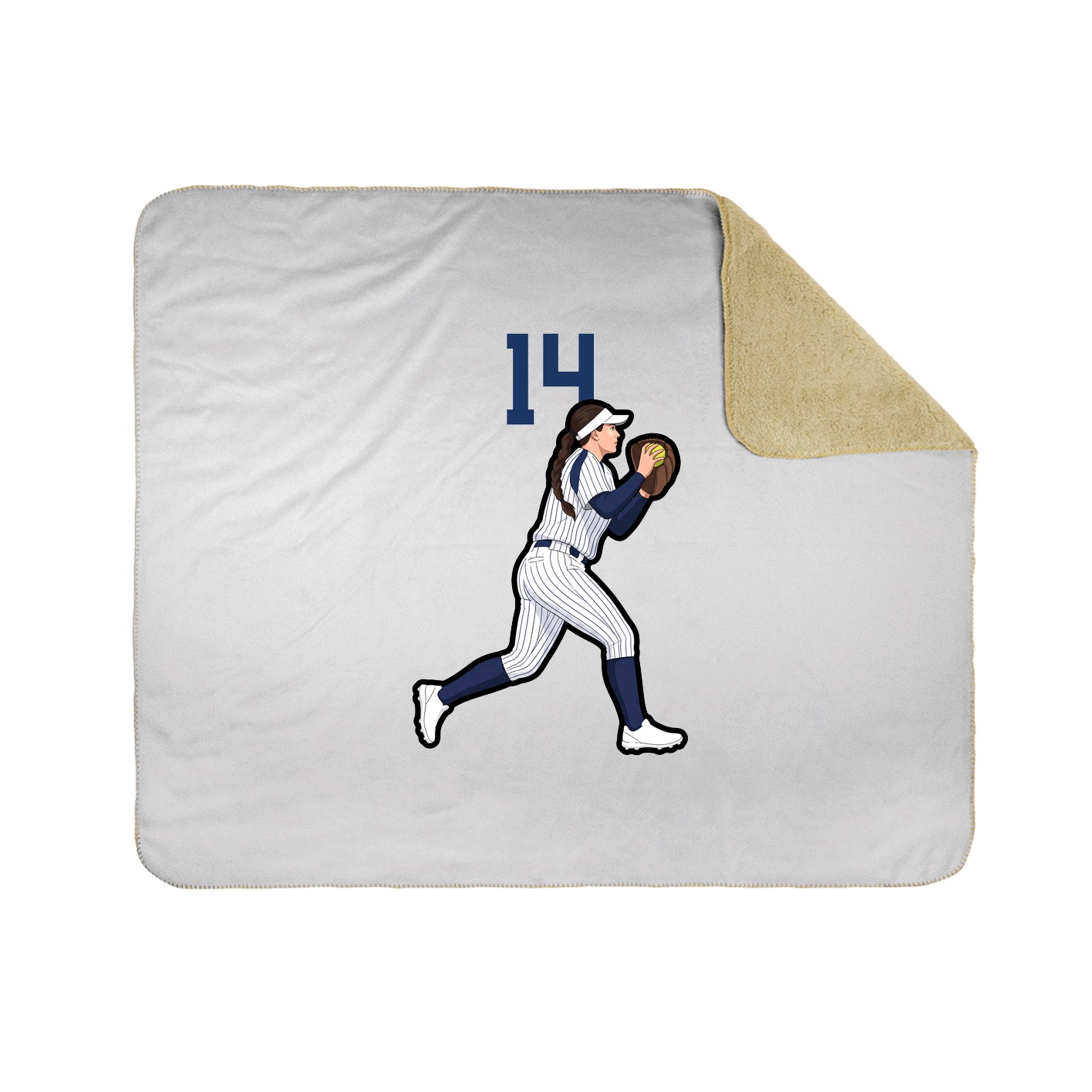 Throw Blanket — Number Top in White