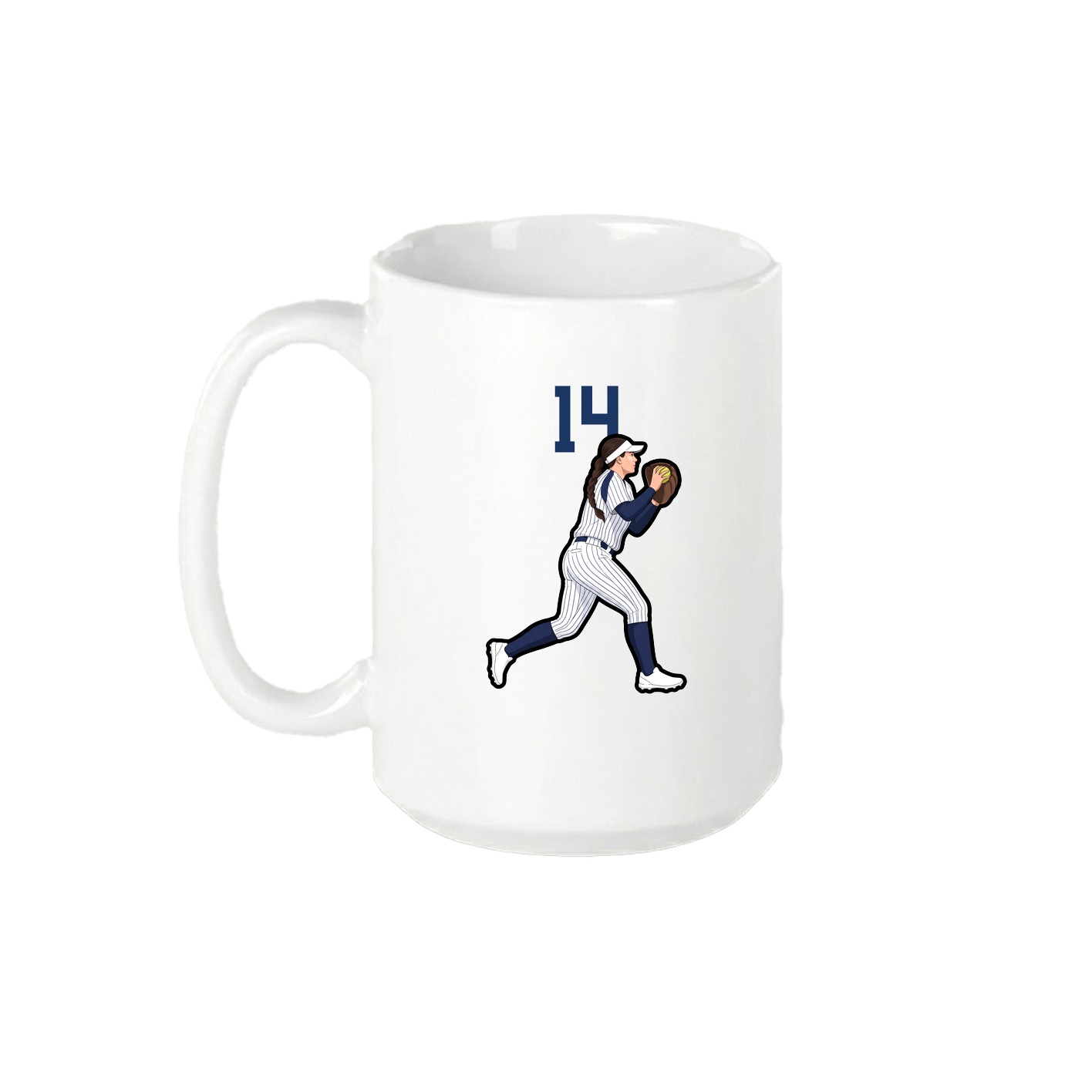 15oz Coffee Mug — Number Top in White