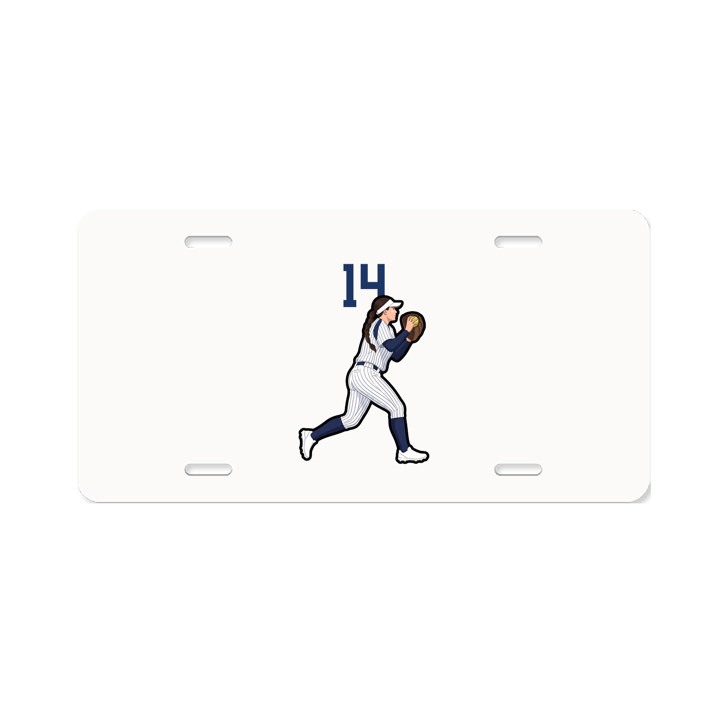 License Plate — Number Top in Classic