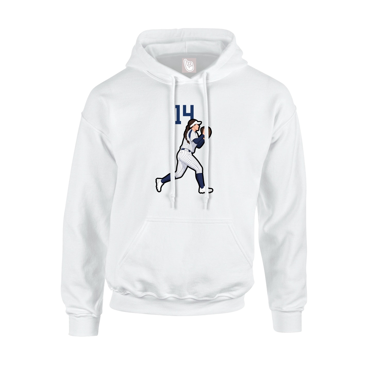 Hoodie — Number Top in White