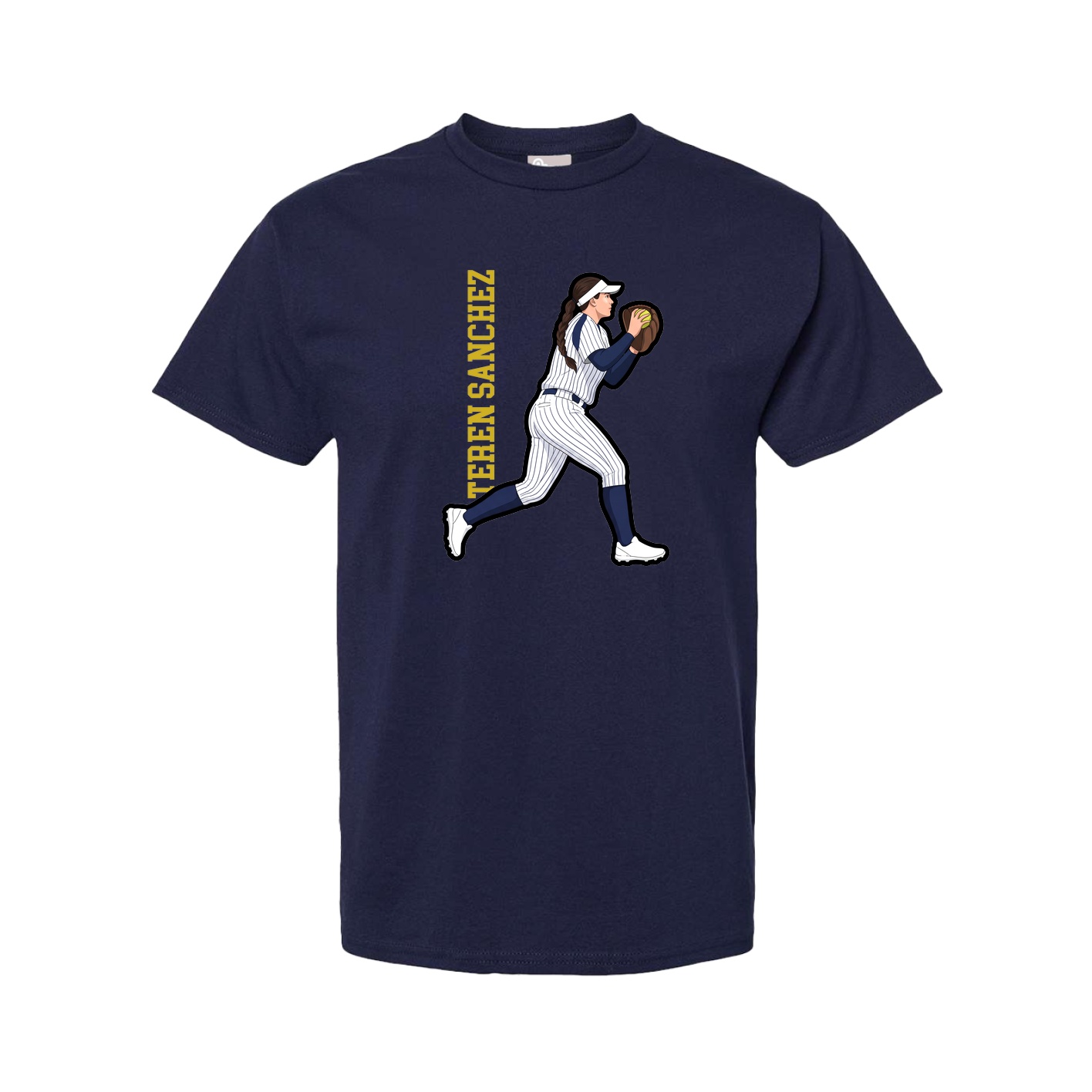Youth Tee — Name Vertical in Navy