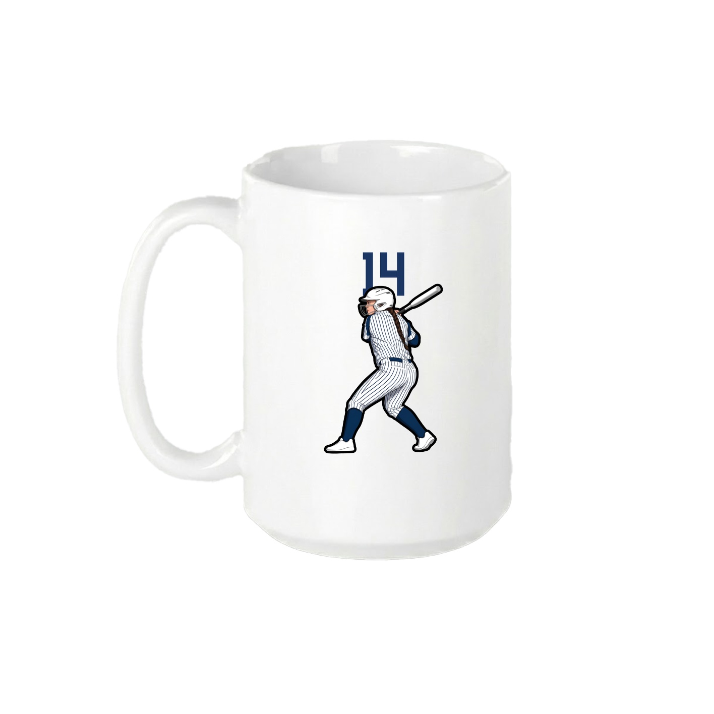 15oz Coffee Mug — Number Top in White