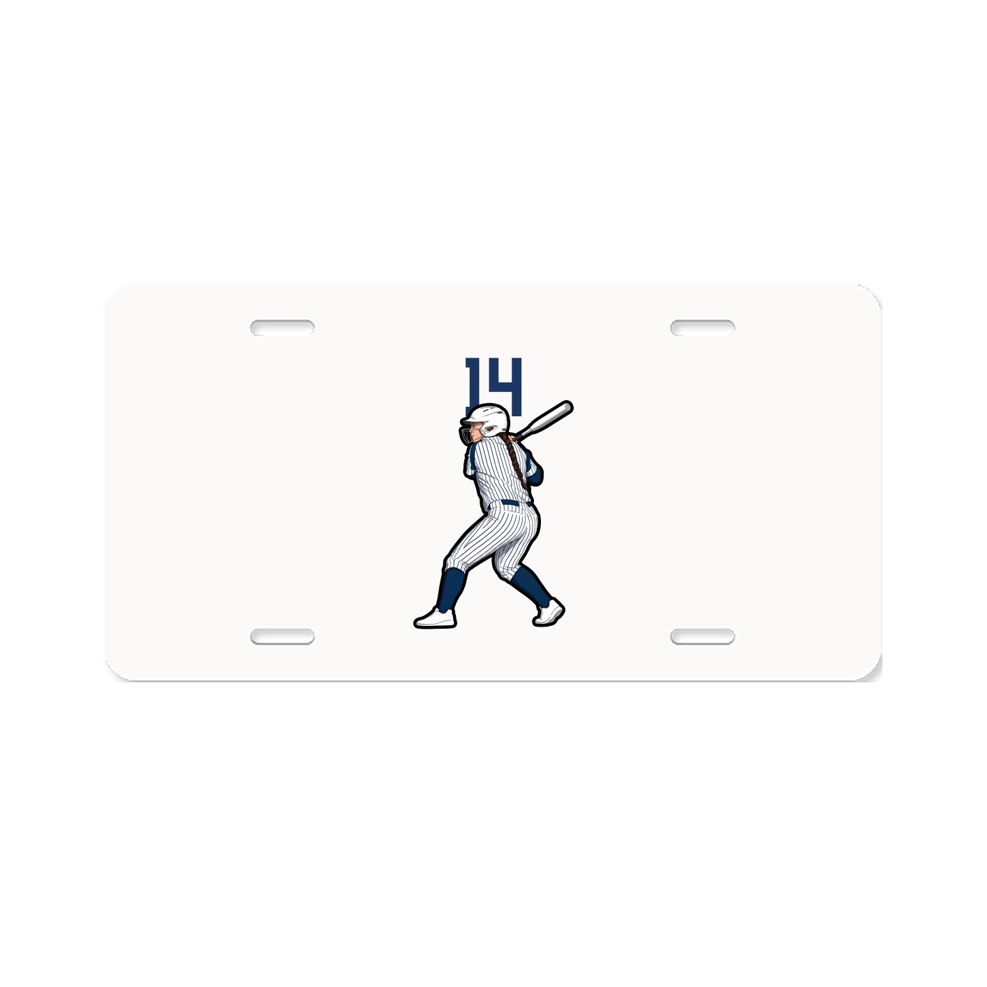 License Plate — Number Top in Classic