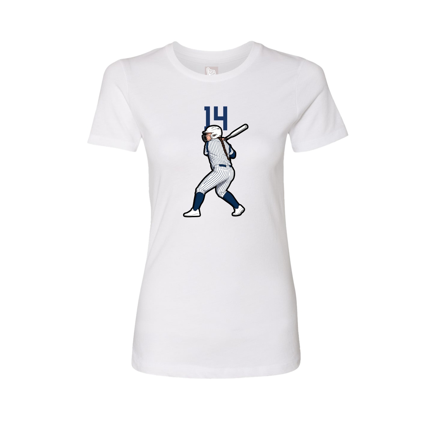 Fitted Women's Tee — Number Top in White