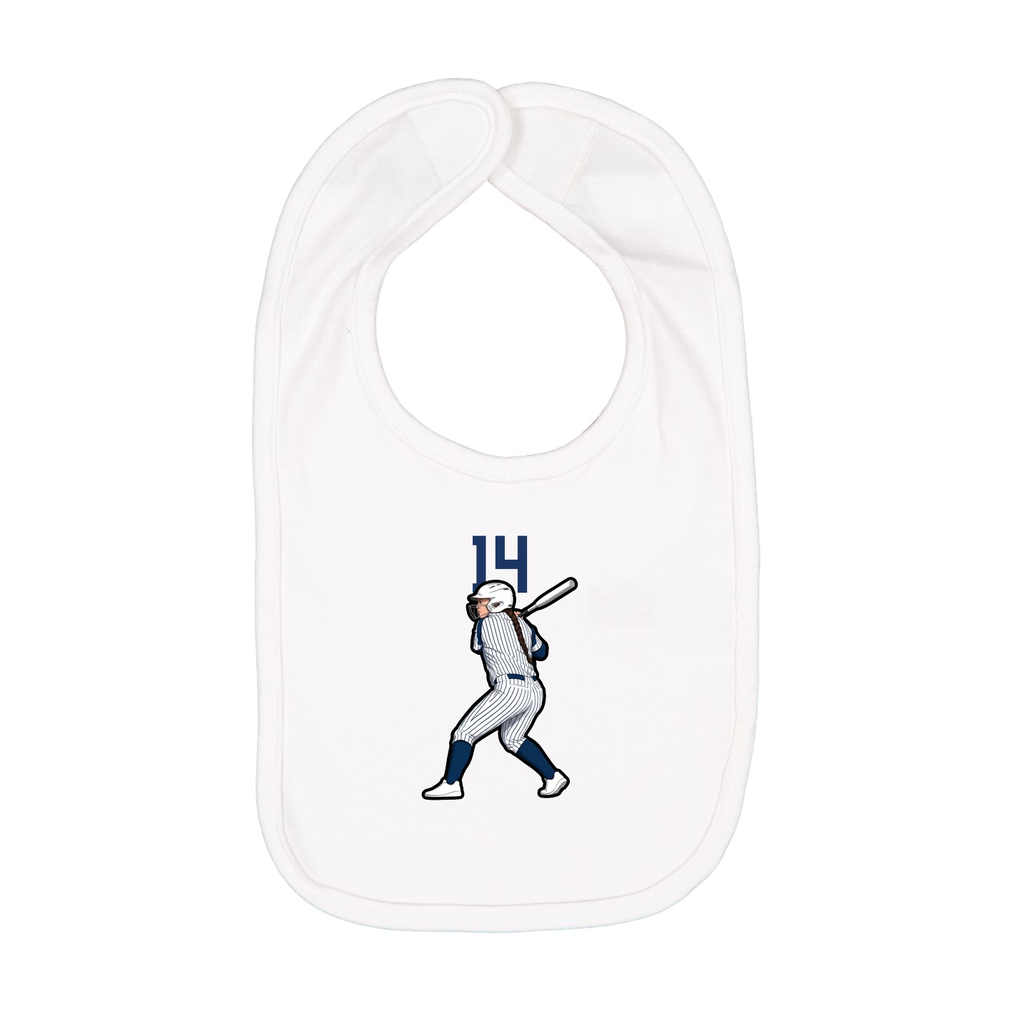 Infant Bib — Number Top in White