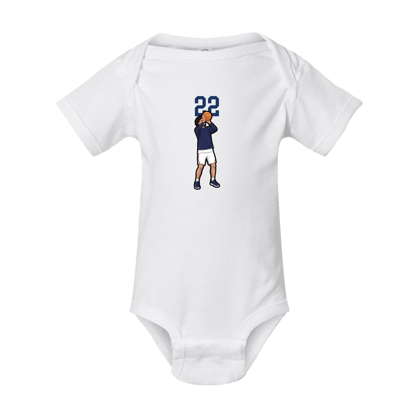 Baby Onesie — Number Top in White