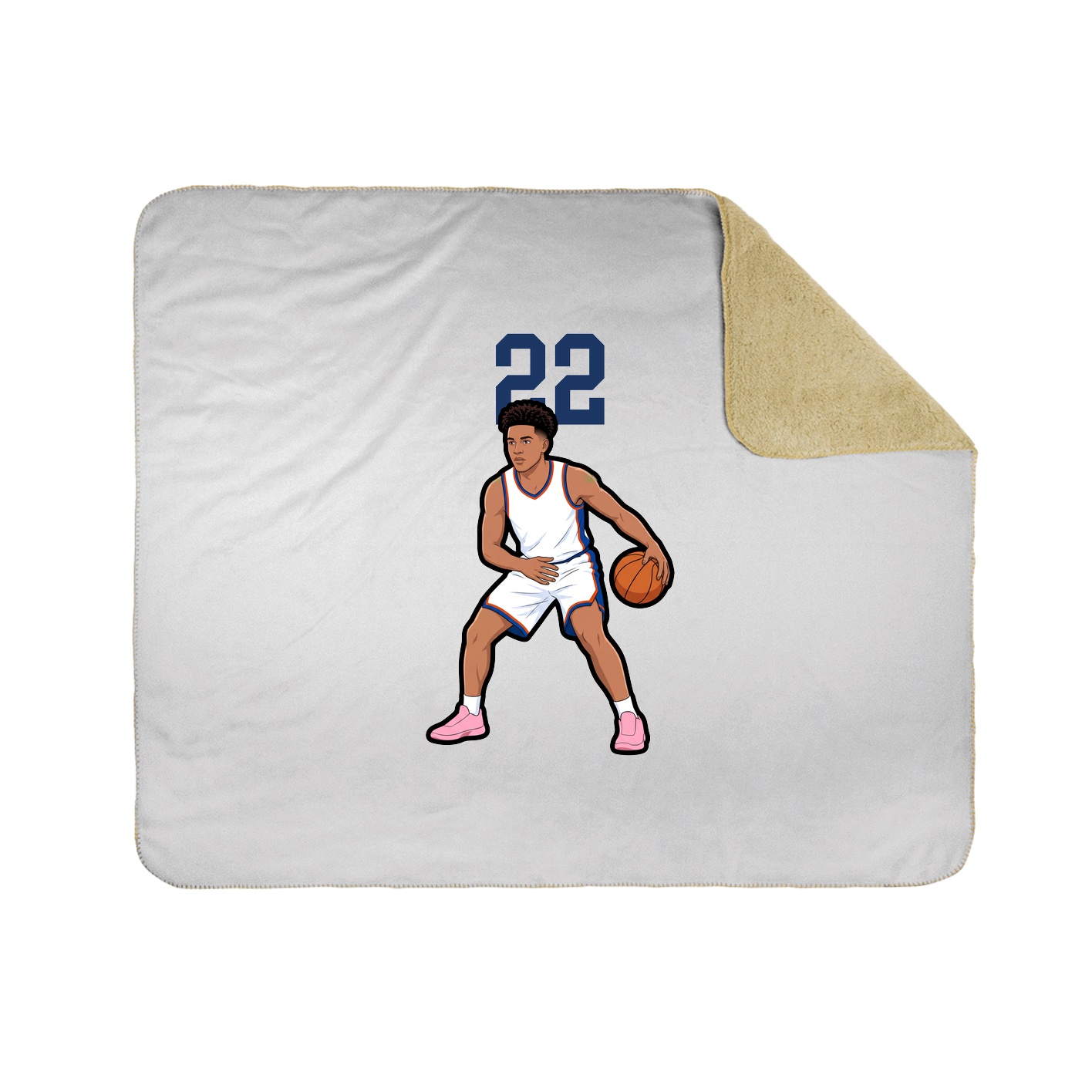 Throw Blanket — Number Top in White