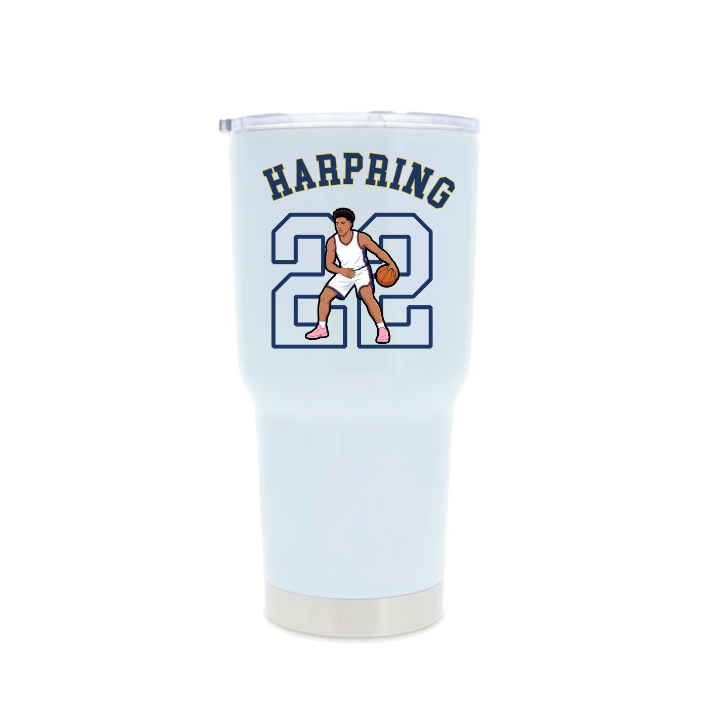 30oz Stainless Steel Tumbler — Shirsey Arch in White