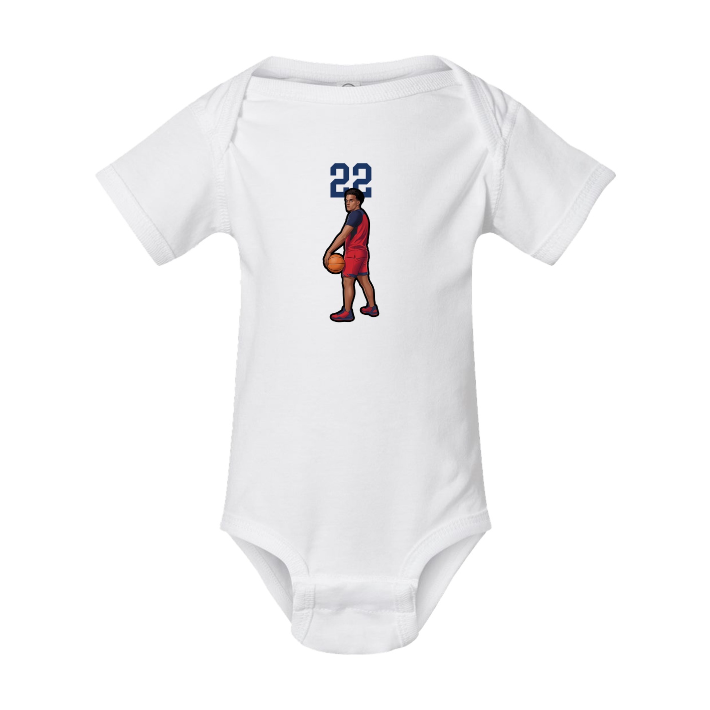Baby Onesie — Number Top in White
