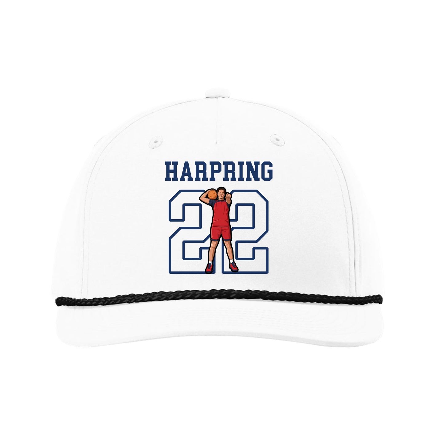 Five-Panel Classic Rope Cap — Shirsey in White