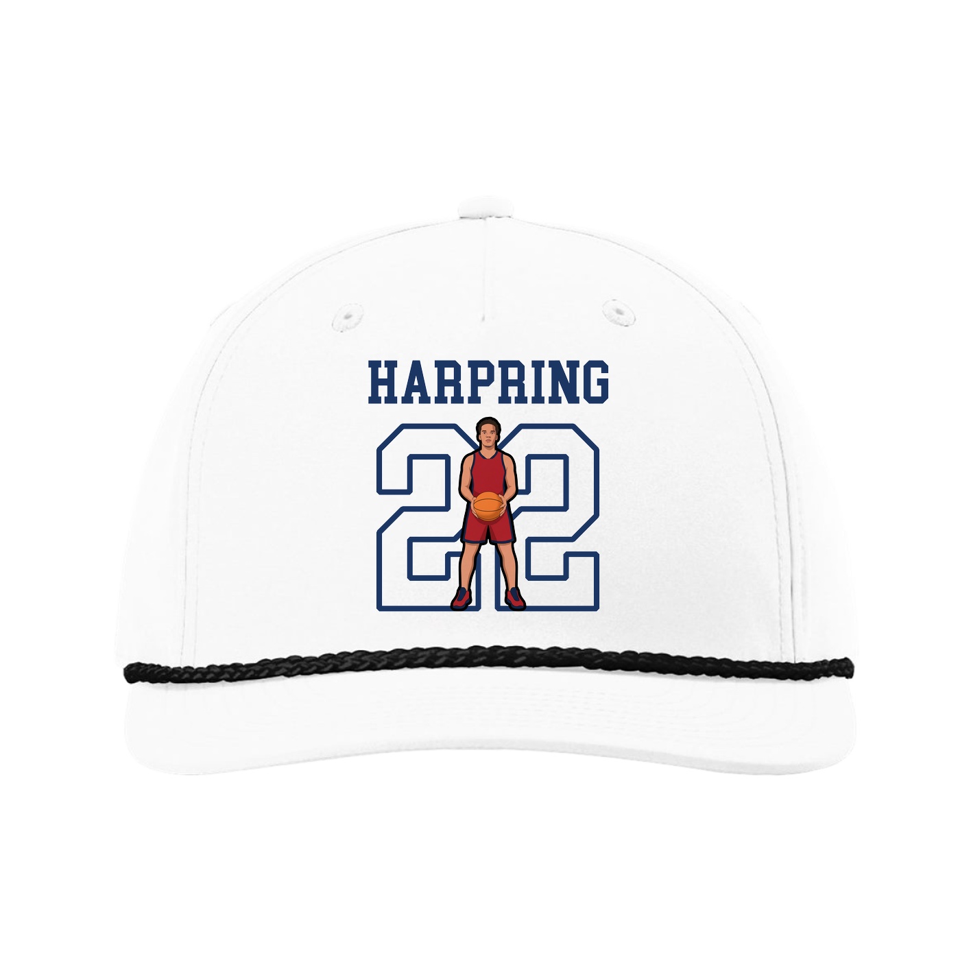 Five-Panel Classic Rope Cap — Shirsey in White