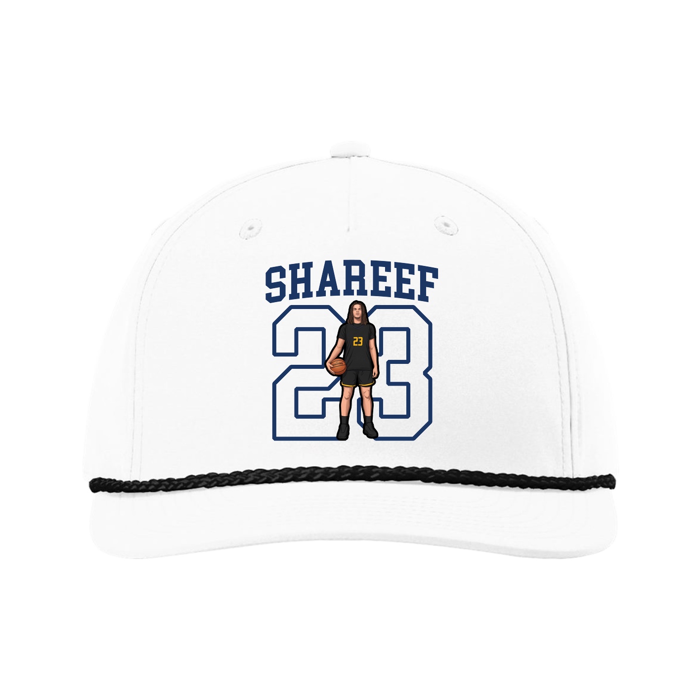 Five-Panel Classic Rope Cap — Shirsey in White