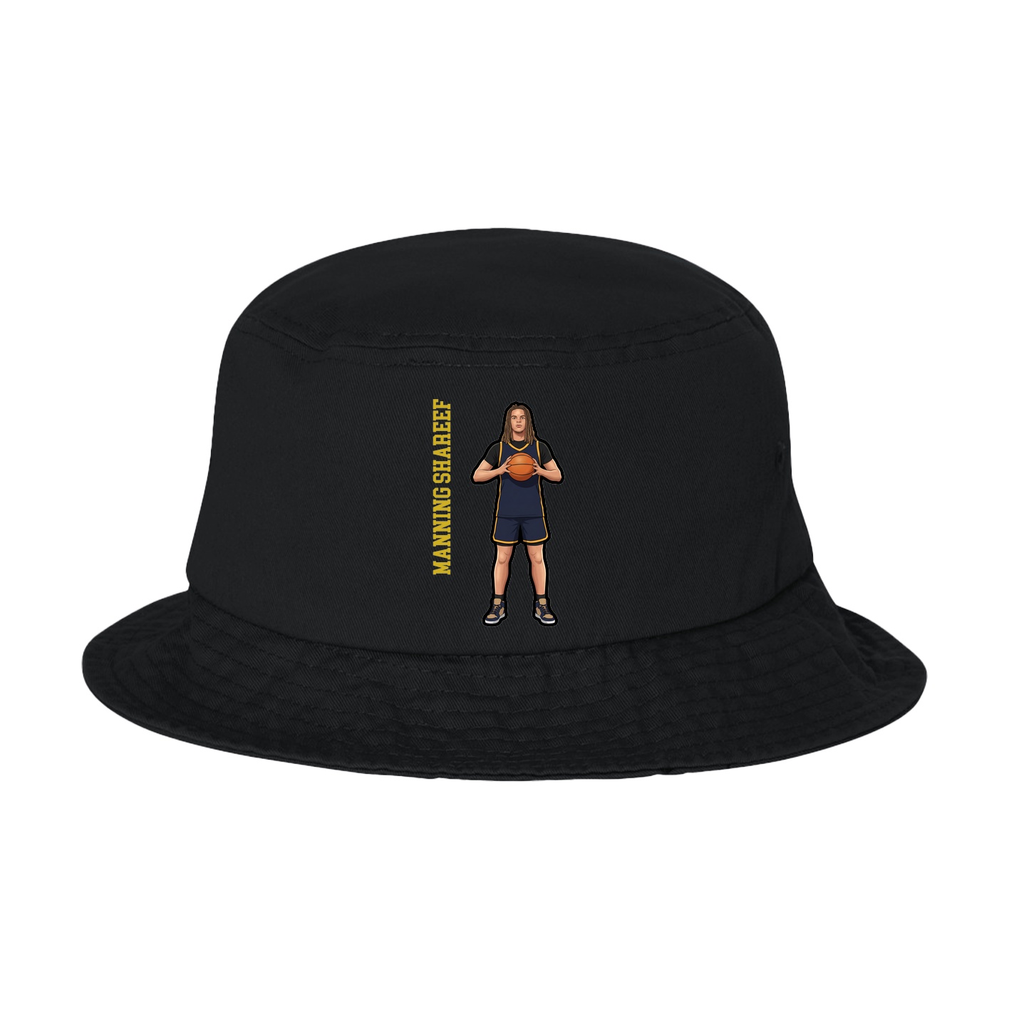 Bucket Cap — Name Vertical in Black