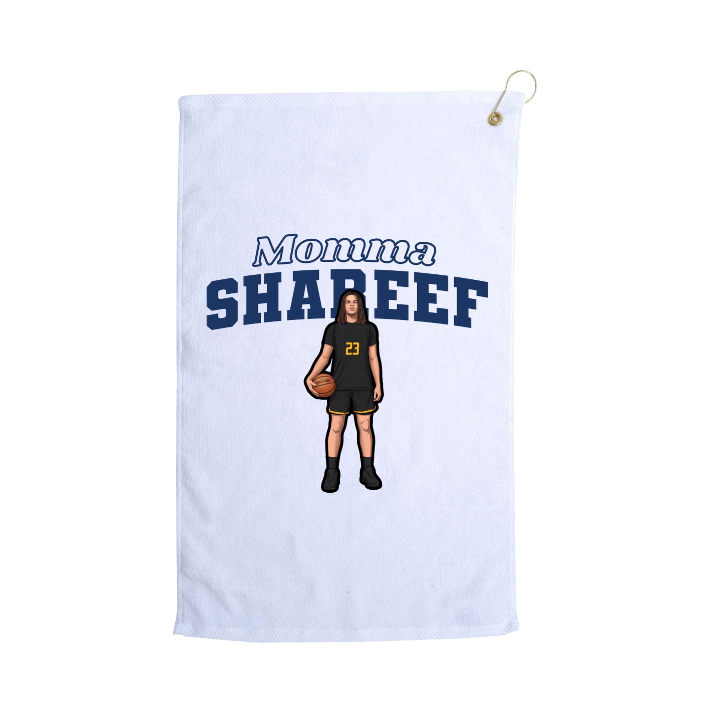 Golf Towel — Mothers Day Block in White