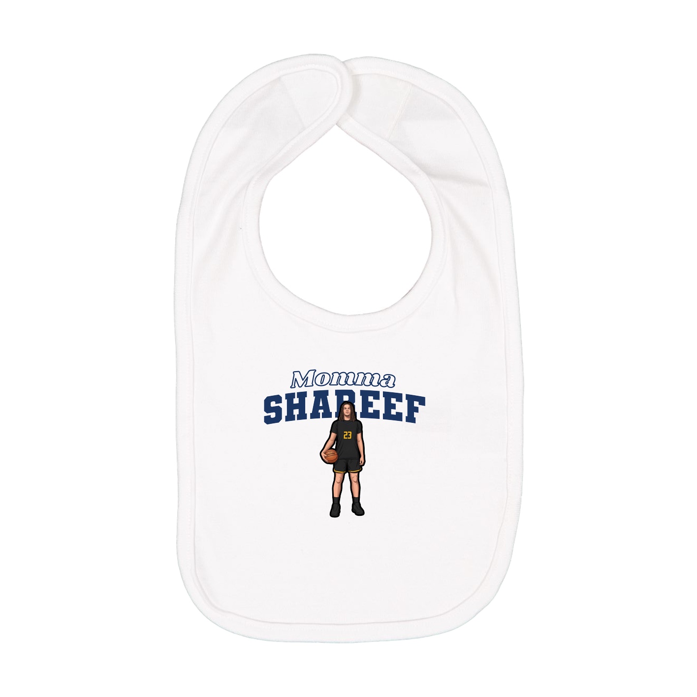 Infant Bib — Mothers Day Block in White