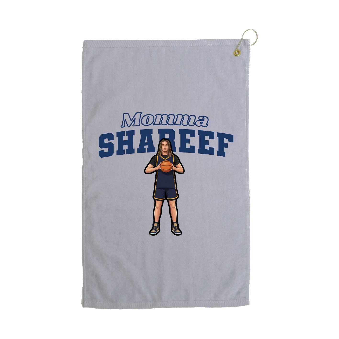 Golf Towel — Mothers Day Block in Grey