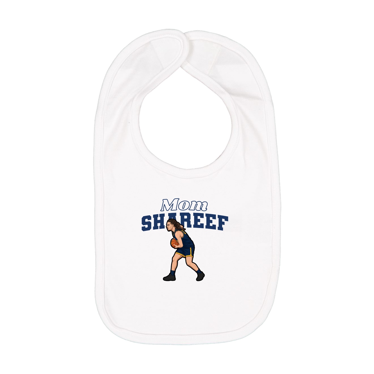 Infant Bib — Mothers Day Block in White