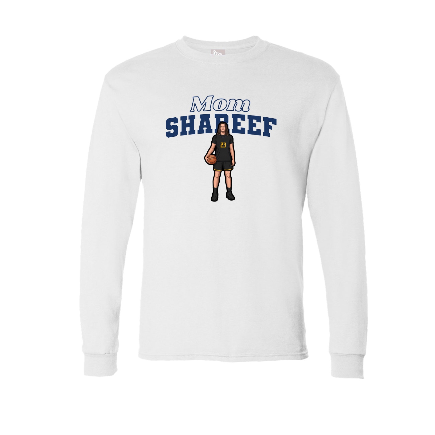 Long Sleeve Tee — Mothers Day Block in White