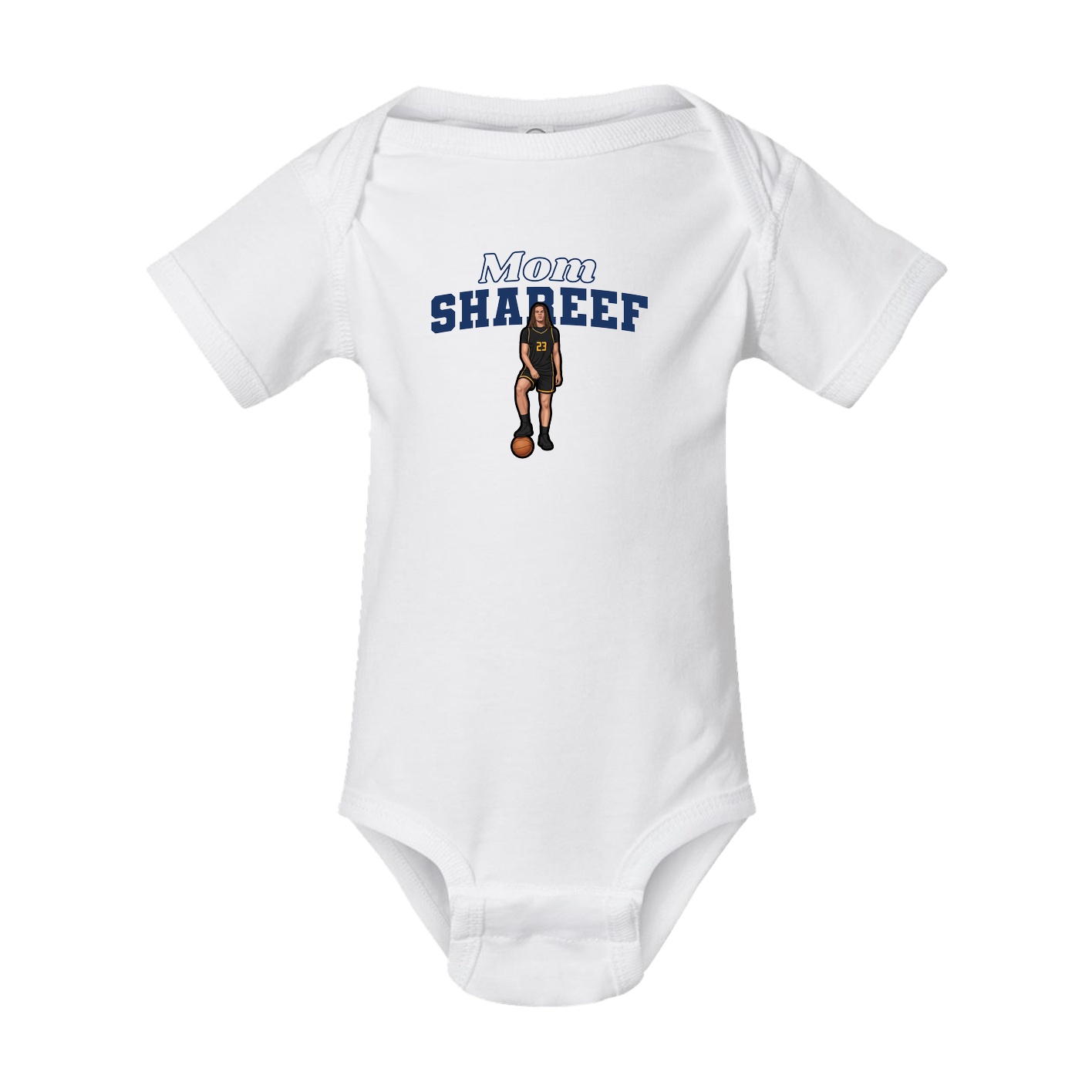 Baby Onesie — Mothers Day Block in White