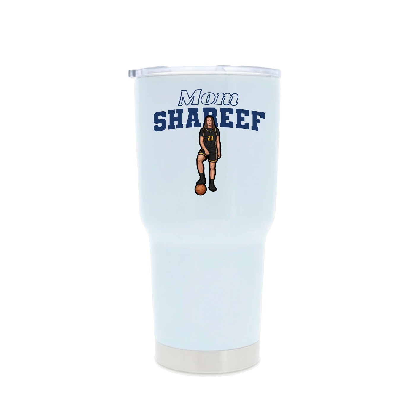 30oz Stainless Steel Tumbler — Mothers Day Block in White