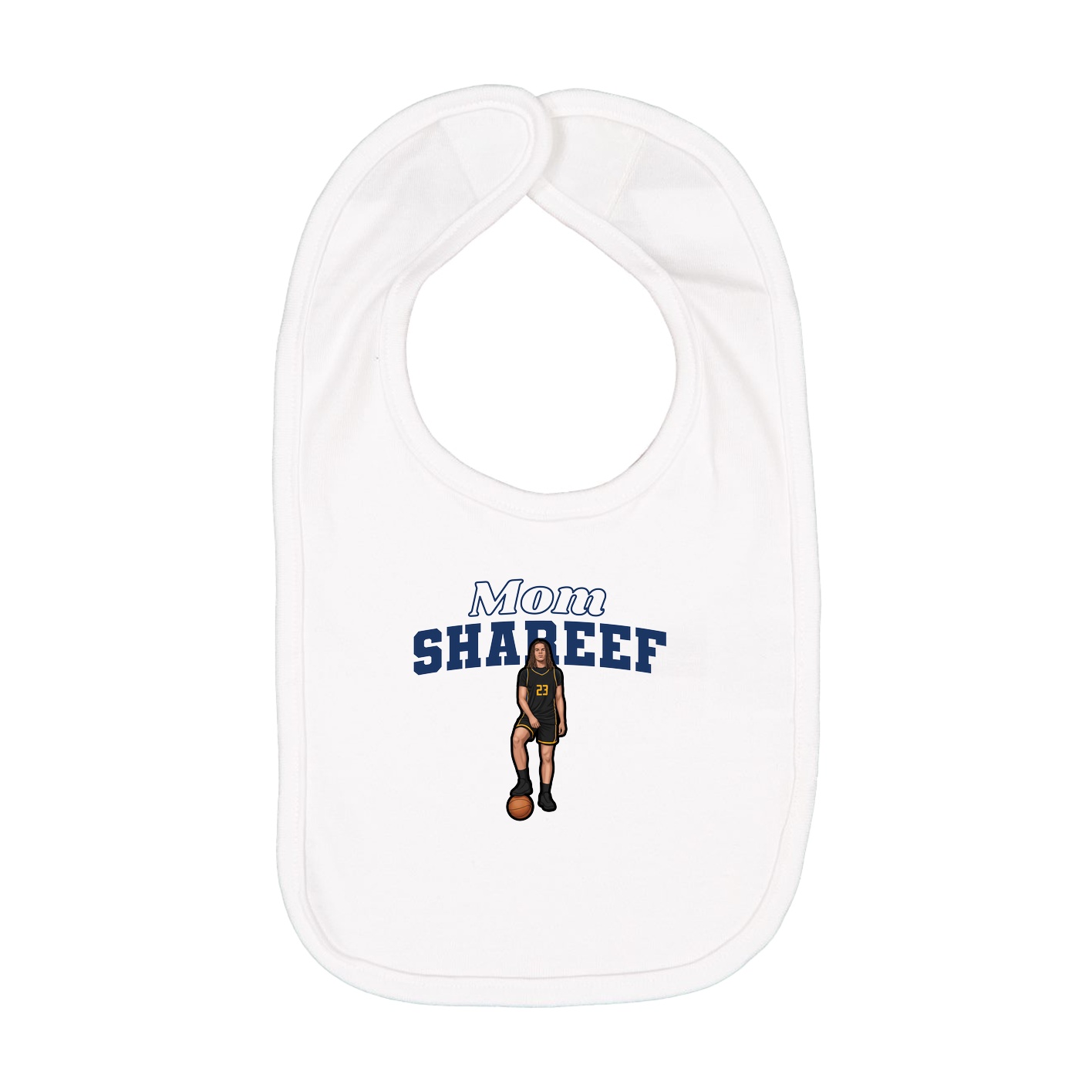 Infant Bib — Mothers Day Block in White