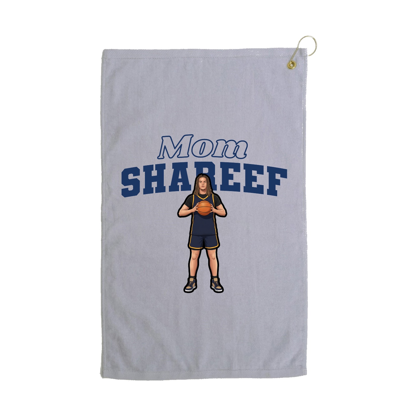 Golf Towel — Mothers Day Block in Grey