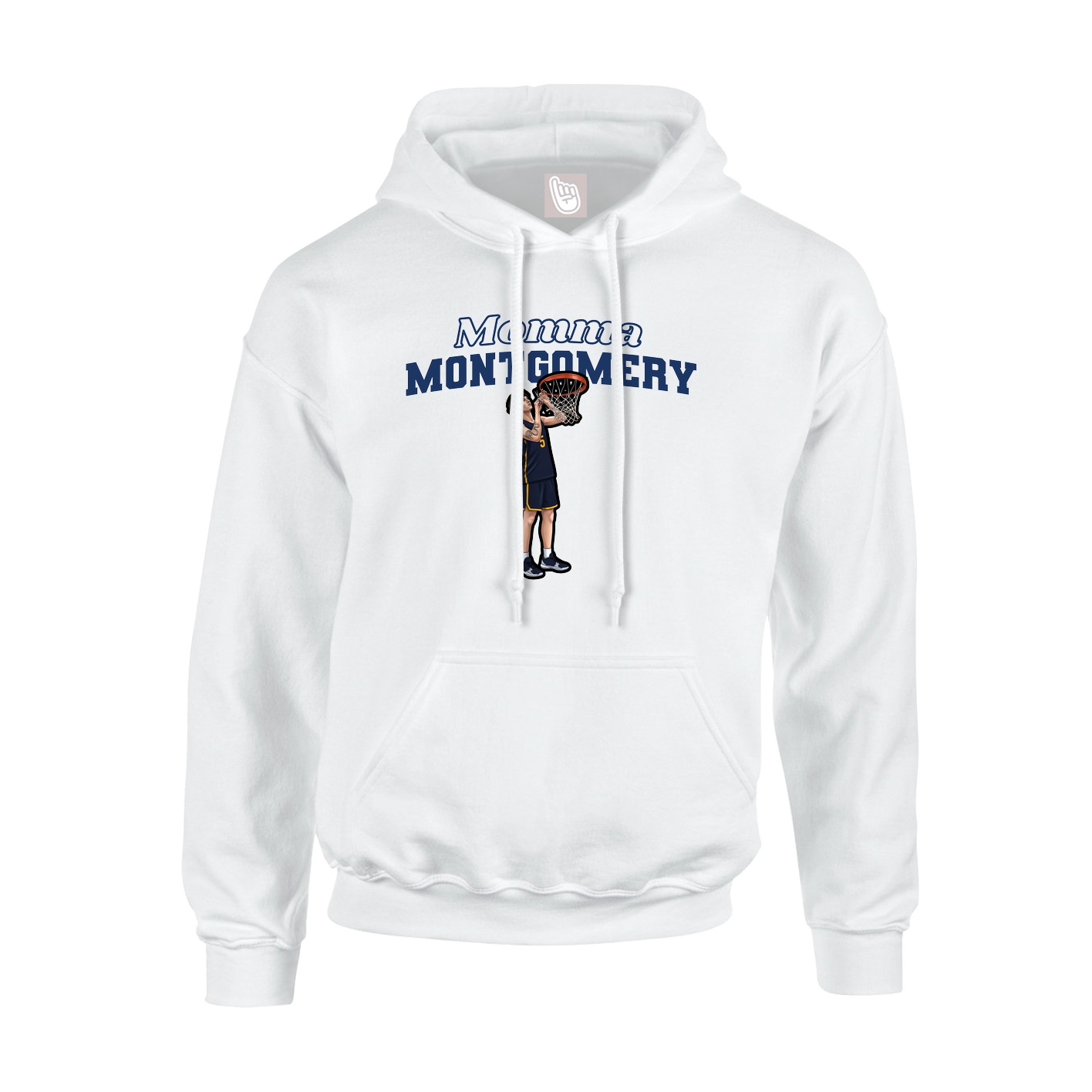 Hoodie — Mothers Day Block in White