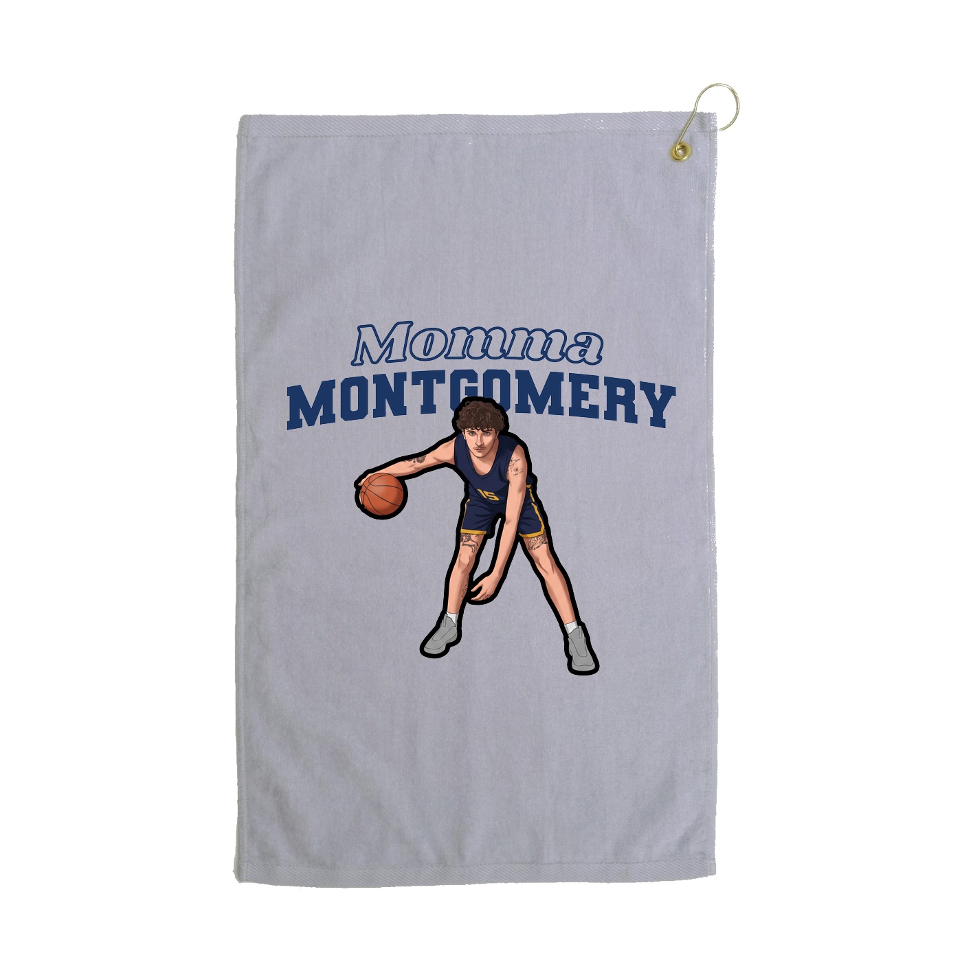 Golf Towel — Mothers Day Block in Grey