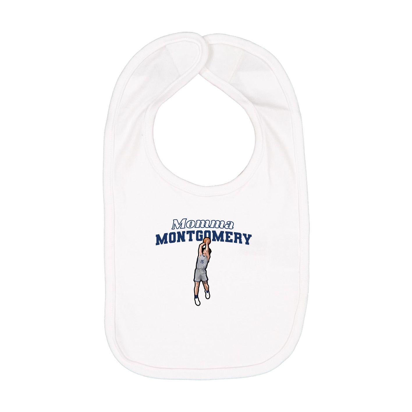 Infant Bib — Mothers Day Block in White
