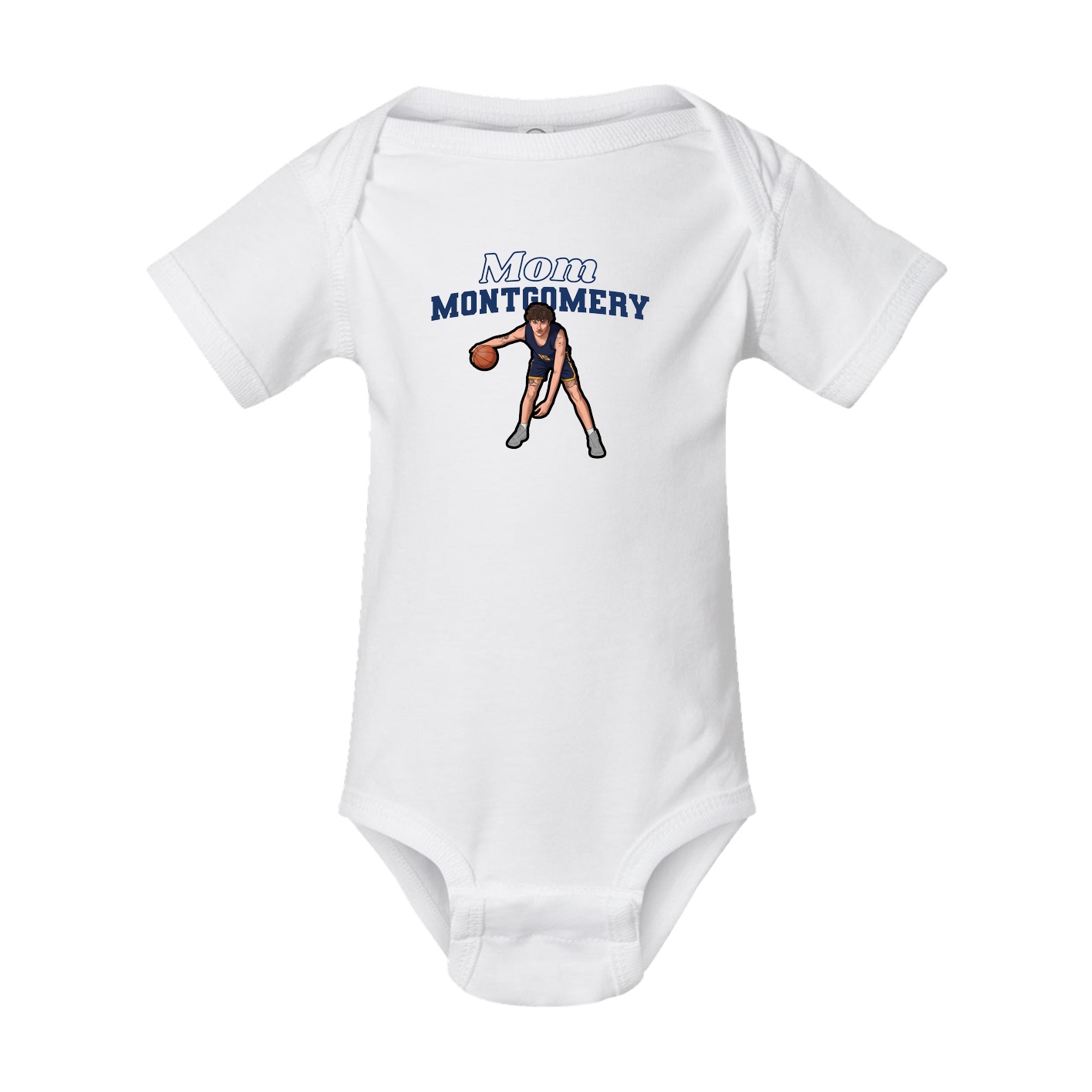Baby Onesie — Mothers Day Block in White