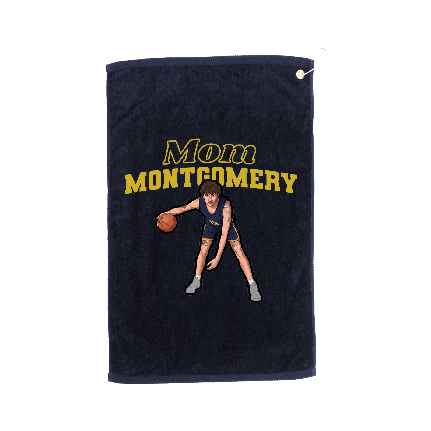Golf Towel — Mothers Day Block in Navy