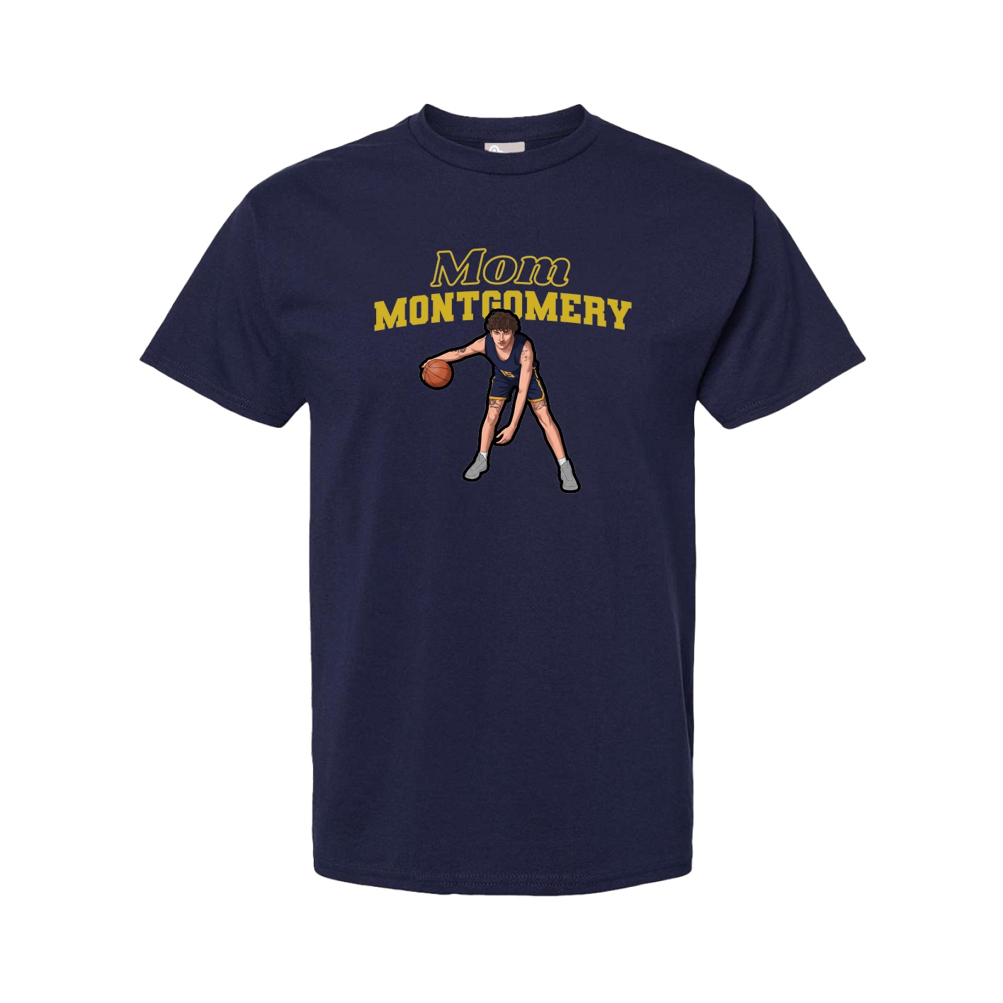Youth Tee — Mothers Day Block in Navy