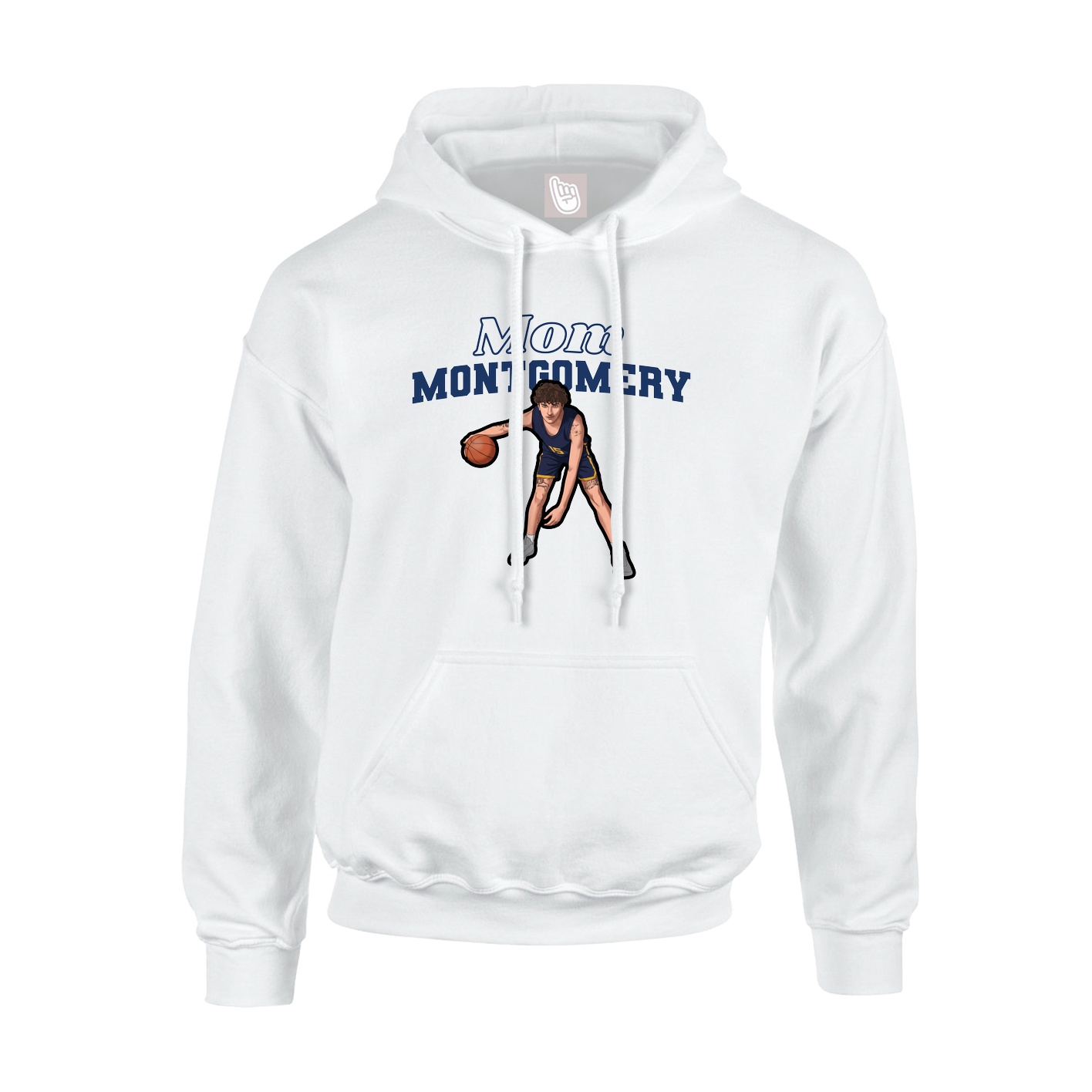 Youth Hoodie — Mothers Day Block in White