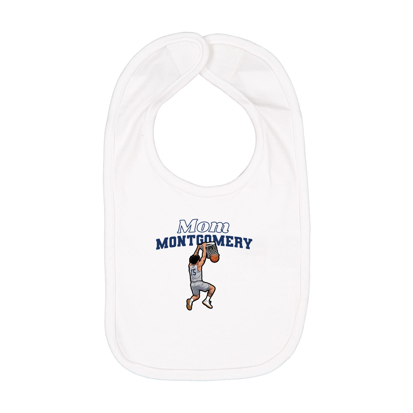 Infant Bib — Mothers Day Block in White