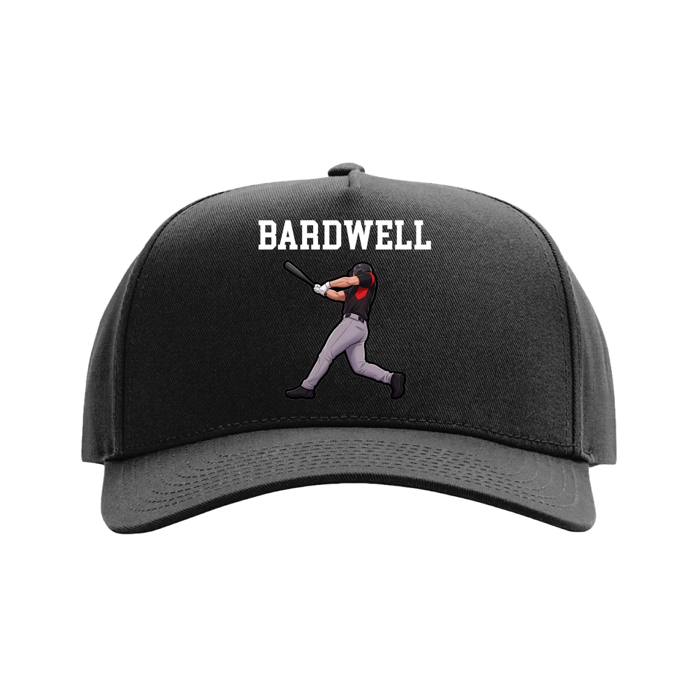 Full Fabric Five-Panel Champ Cap — Shirsey in Black