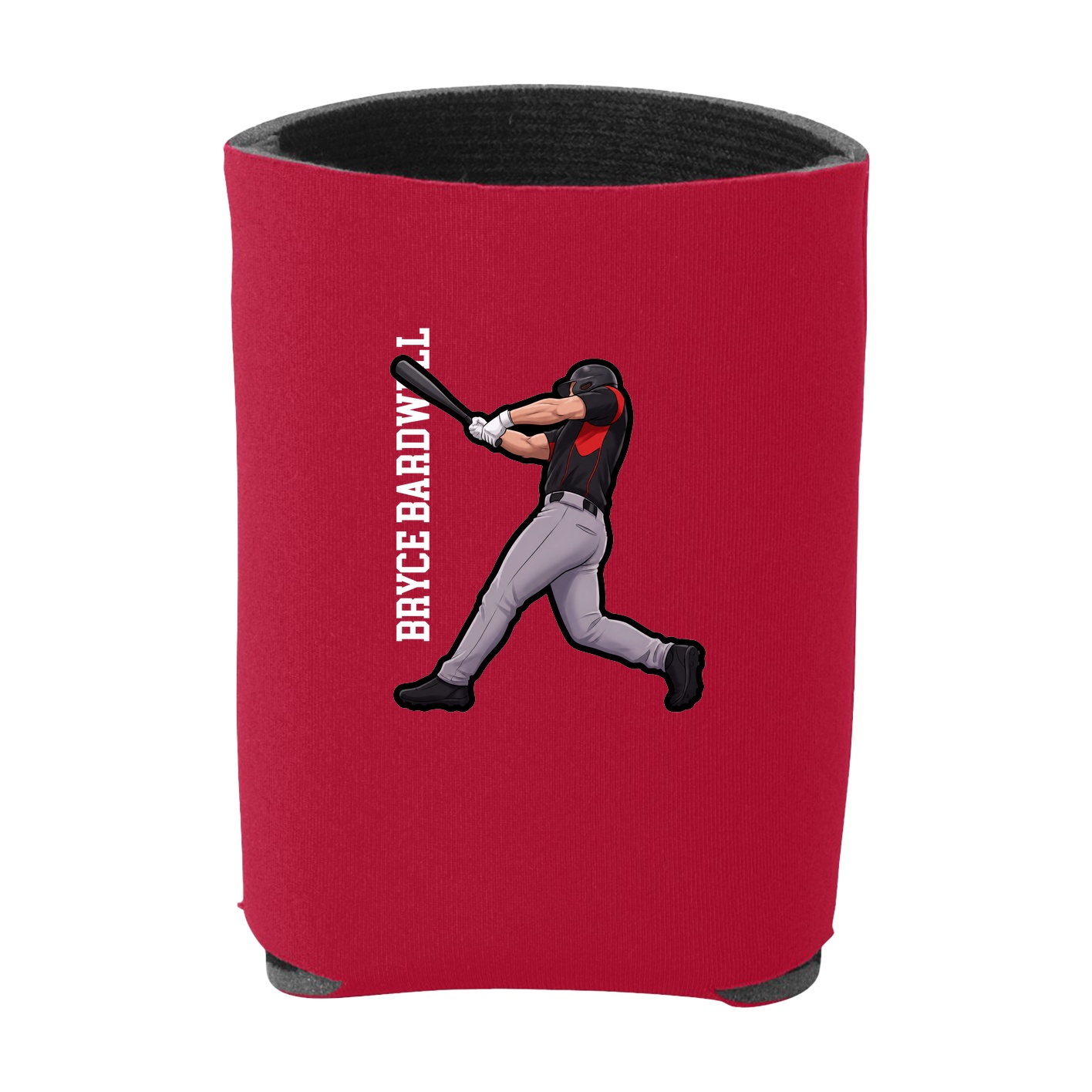 Can Holder — Name Vertical in Red