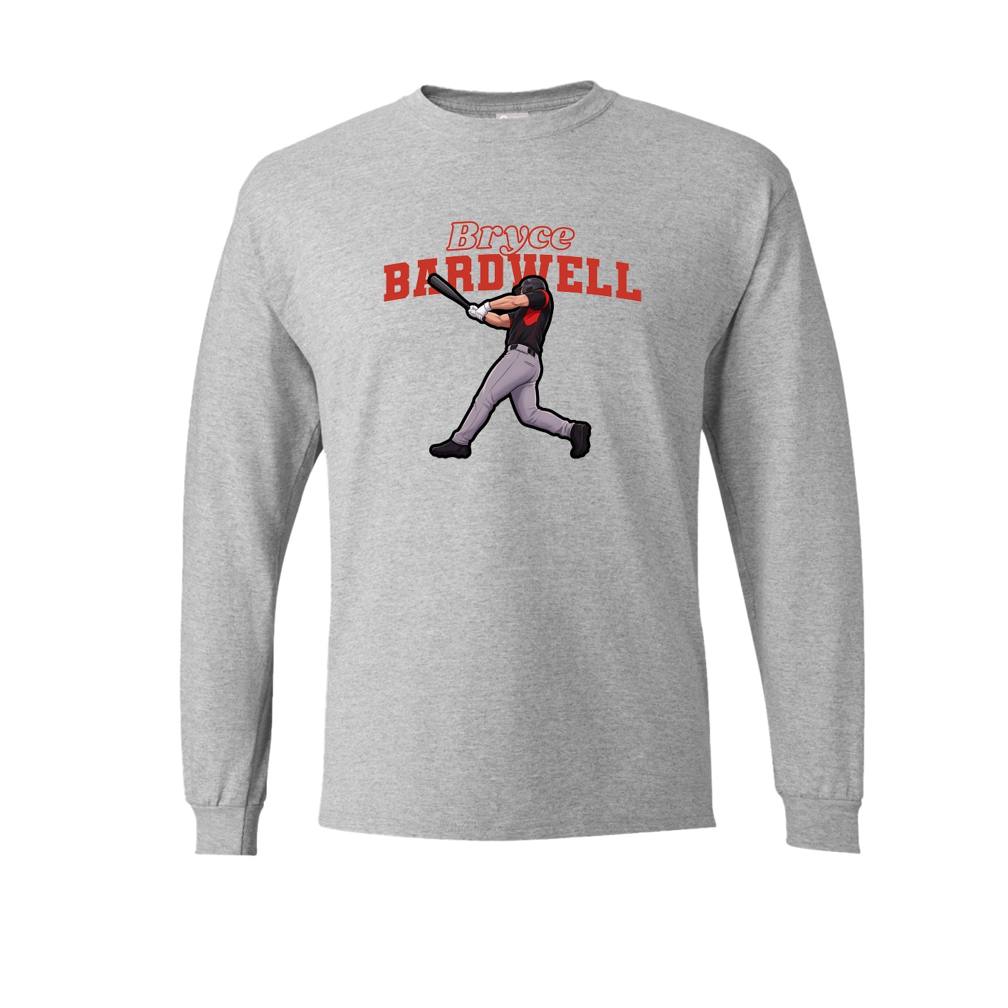 Long Sleeve Tee — Name Arch in Grey