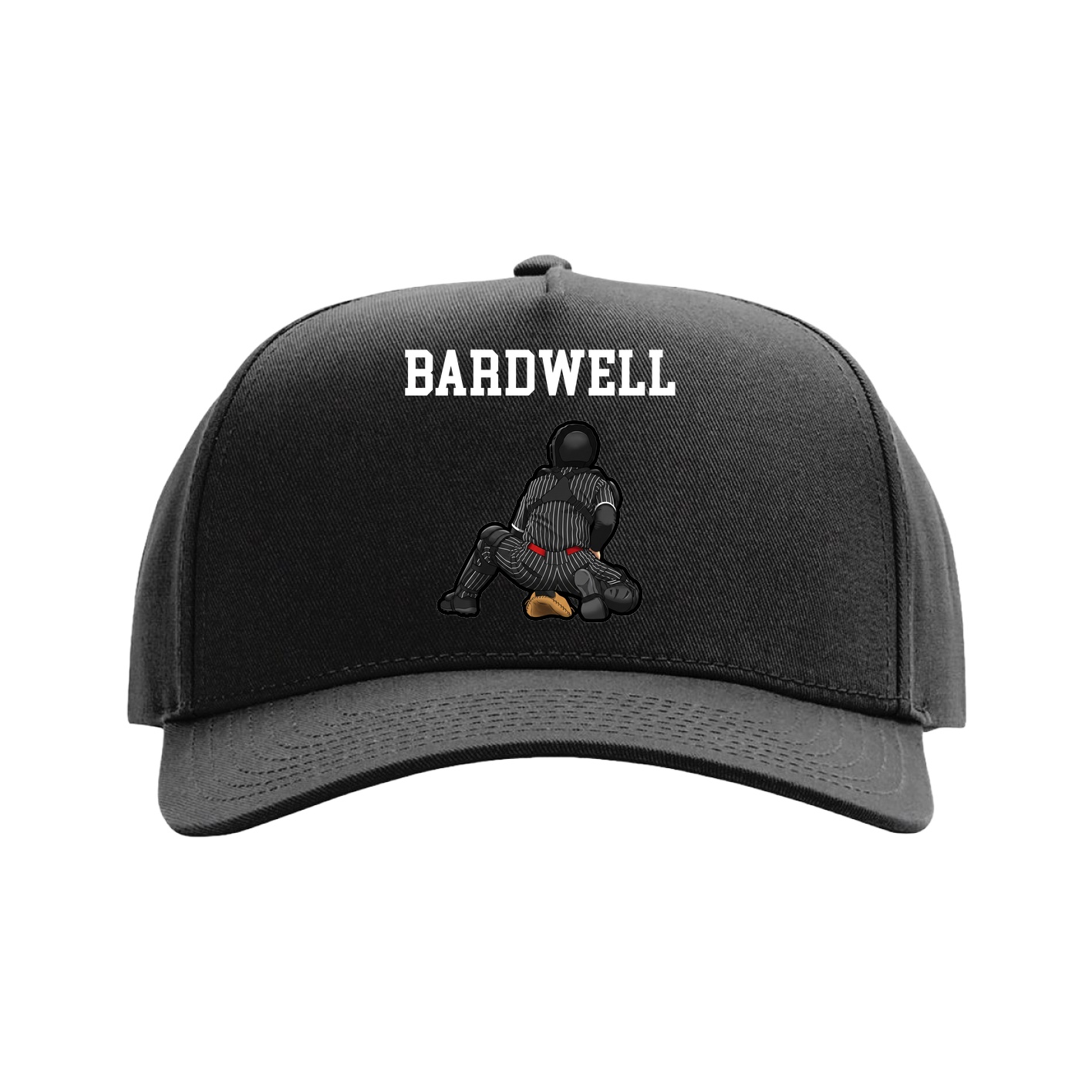 Full Fabric Five-Panel Champ Cap — Shirsey in Black
