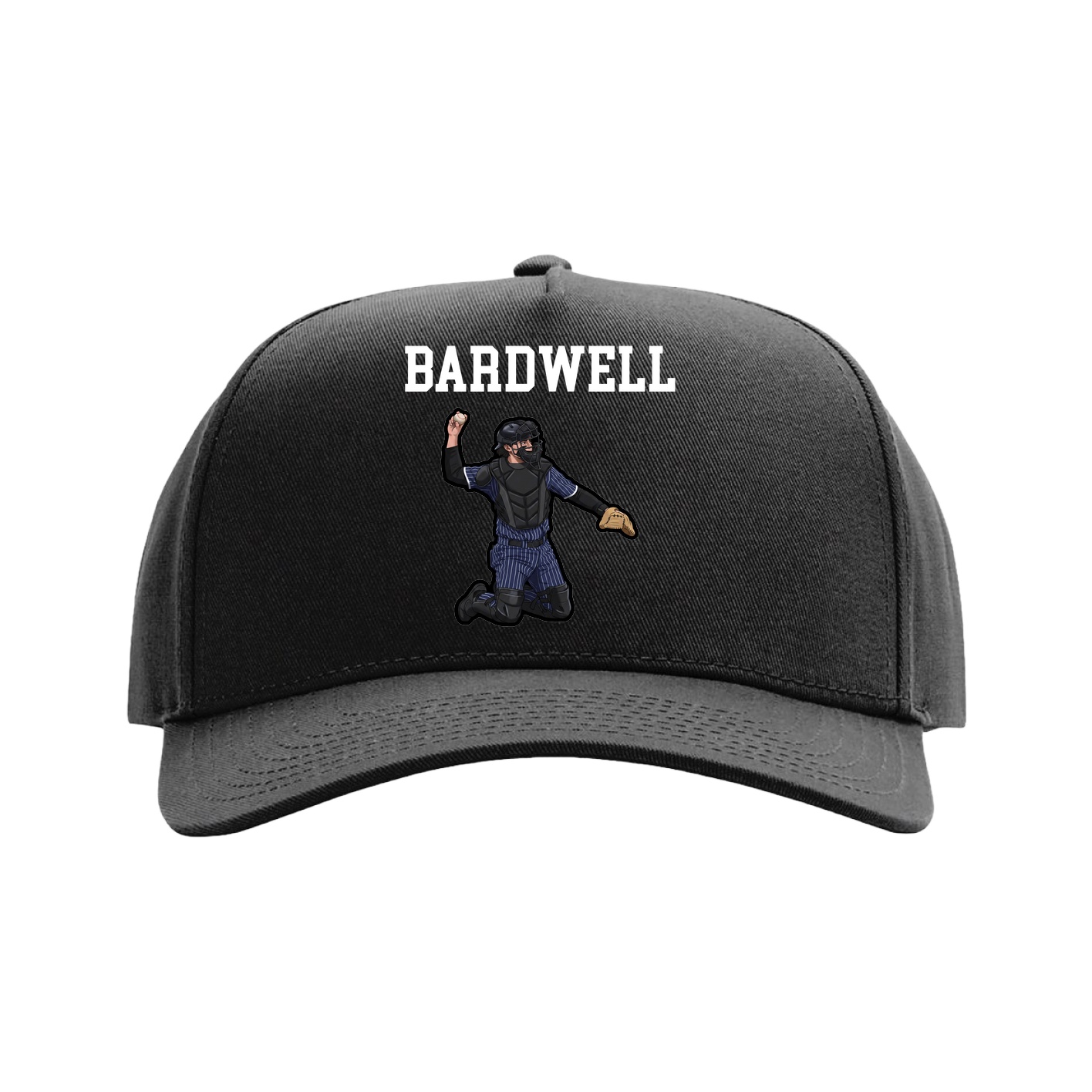 Full Fabric Five-Panel Champ Cap — Shirsey in Black