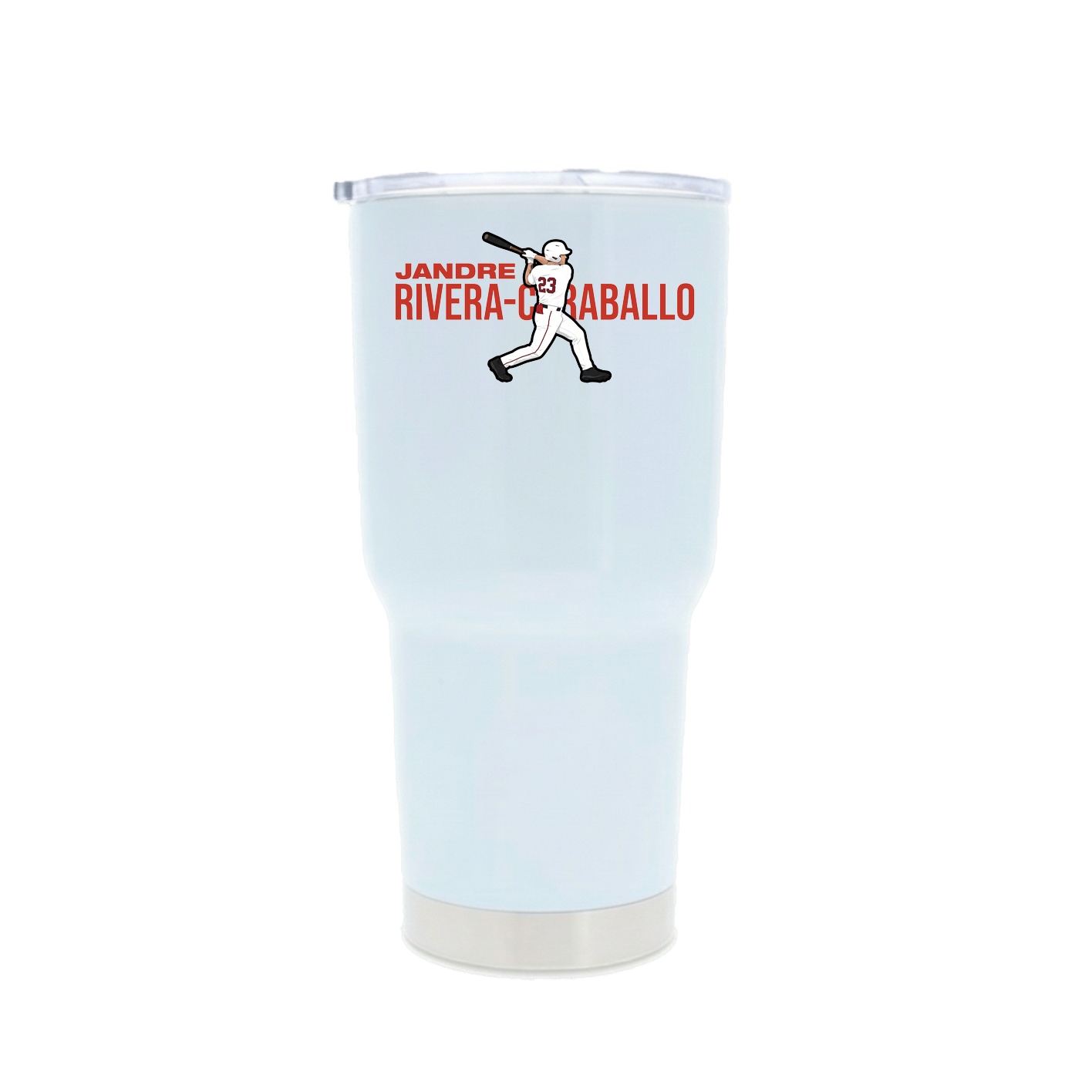 30oz Stainless Steel Tumbler — Player Name in White